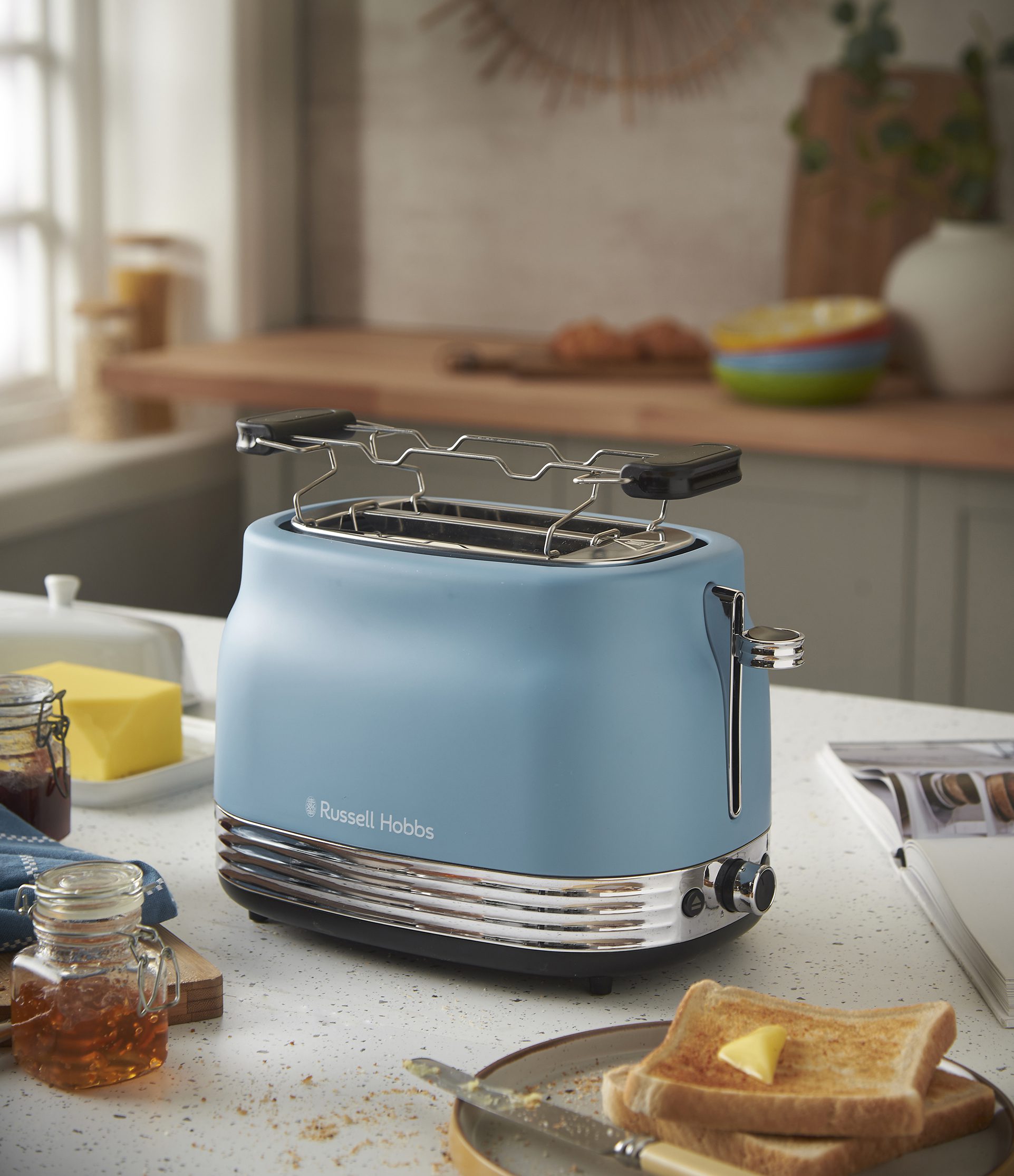 RUSSELL HOBBS 28651-56/RH Hanley Blue kétrekeszes kenyérpirító – 18. kép