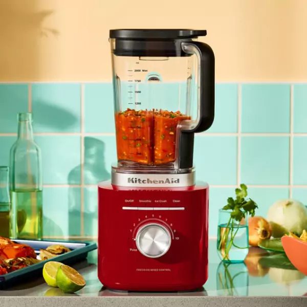 KITCHENAID 5KSB2073EER Pure Power 2 literes, 1,5 lóerős piros turmixgép tritán kancsóval – 6. kép