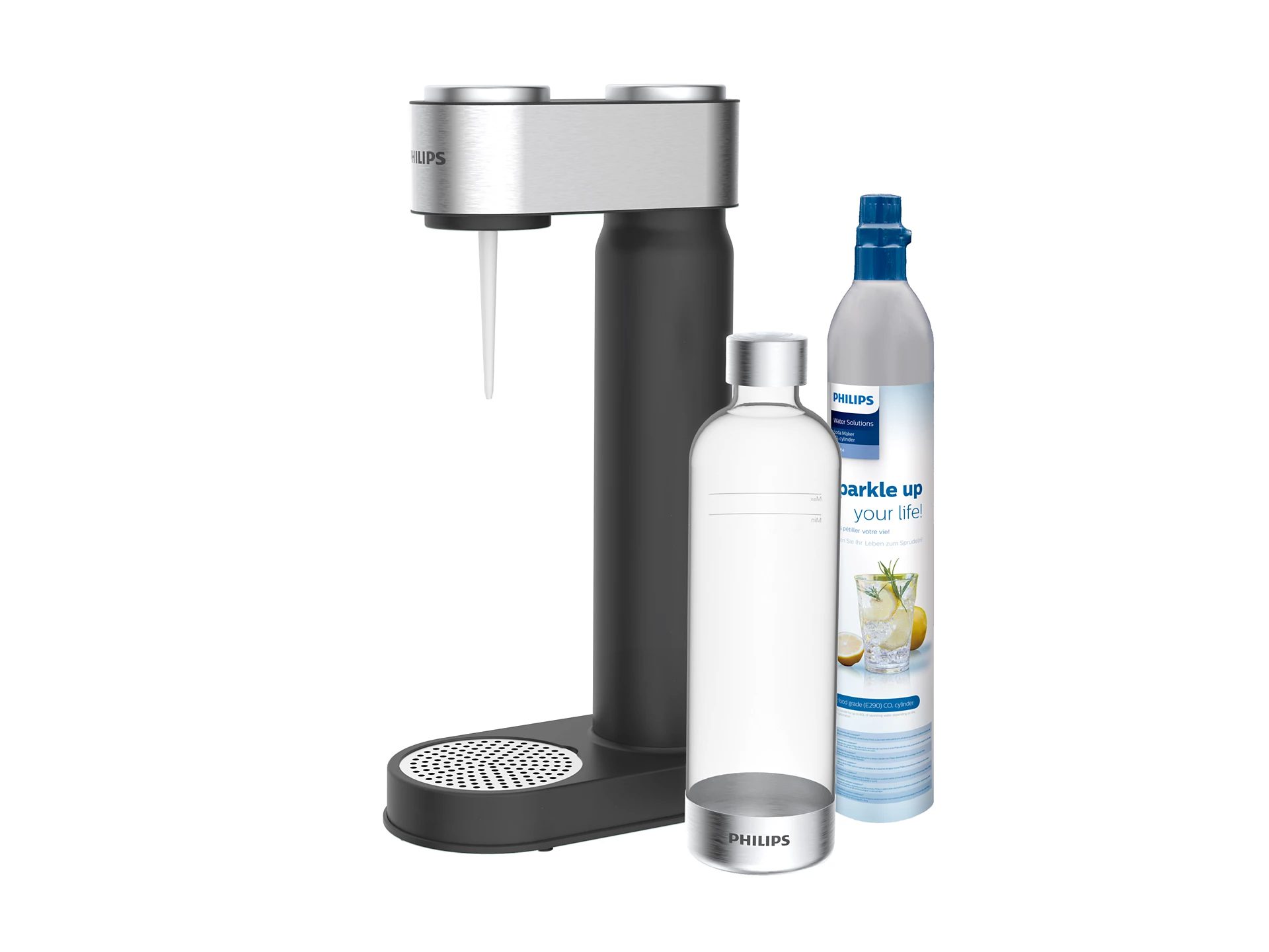PHILIPS ADD4902BK GoZero Viva fekete szódagép 1 literes palackkal – 3. kép
