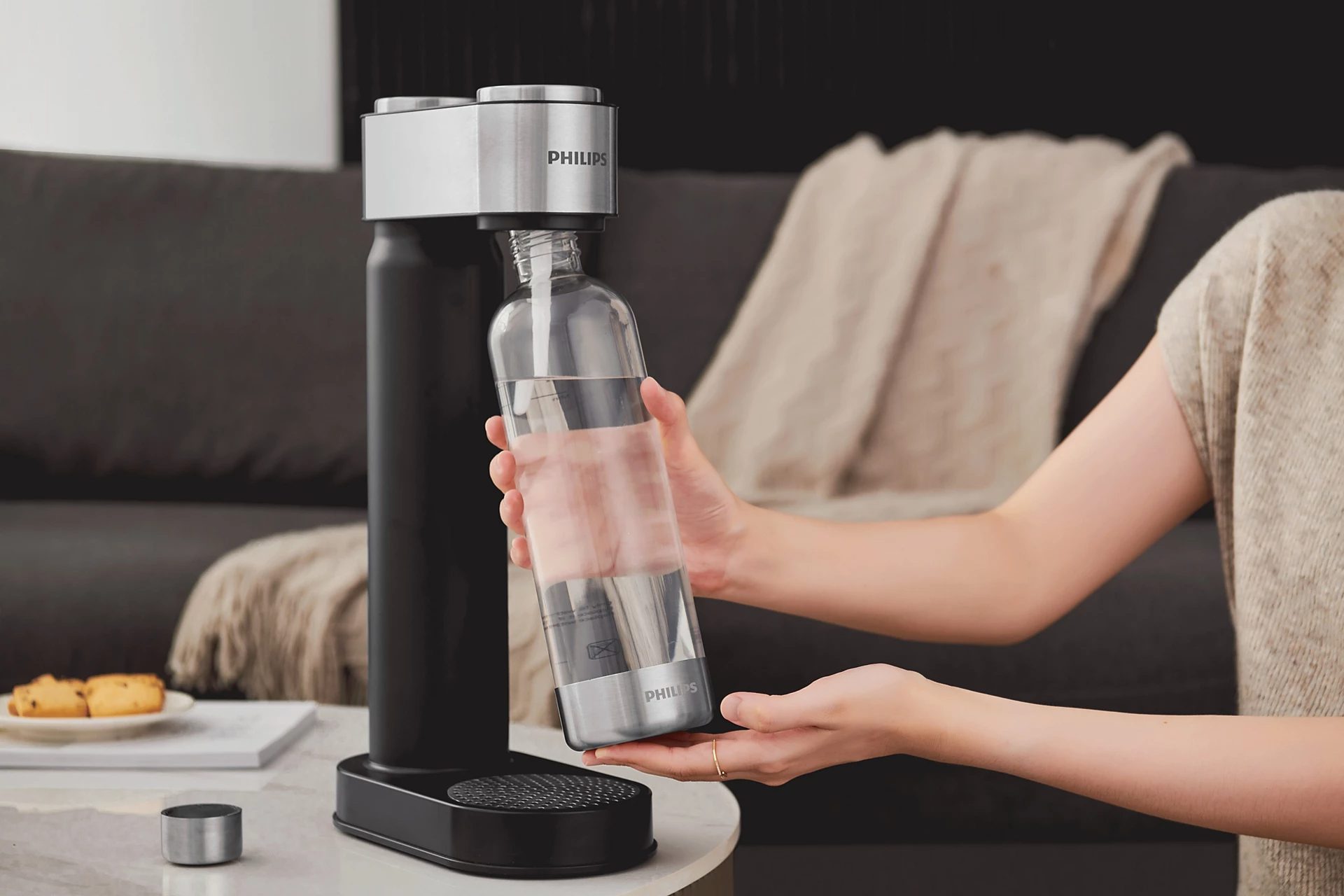 PHILIPS ADD4902BK GoZero Viva fekete szódagép 1 literes palackkal – 6. kép