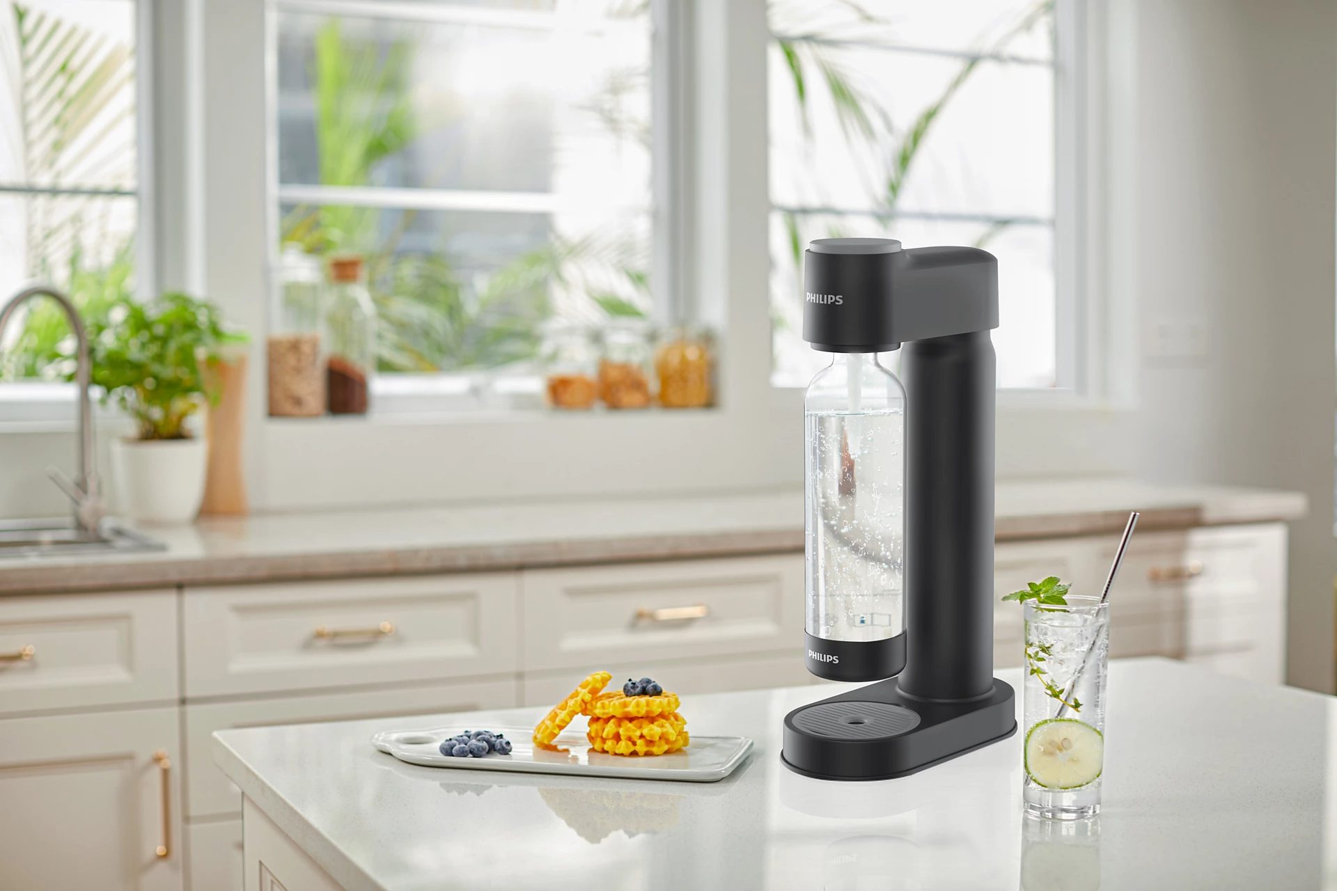 PHILIPS ADD4901 GoZero Lite fekete szódagép 1 literes palackkal – 2. kép