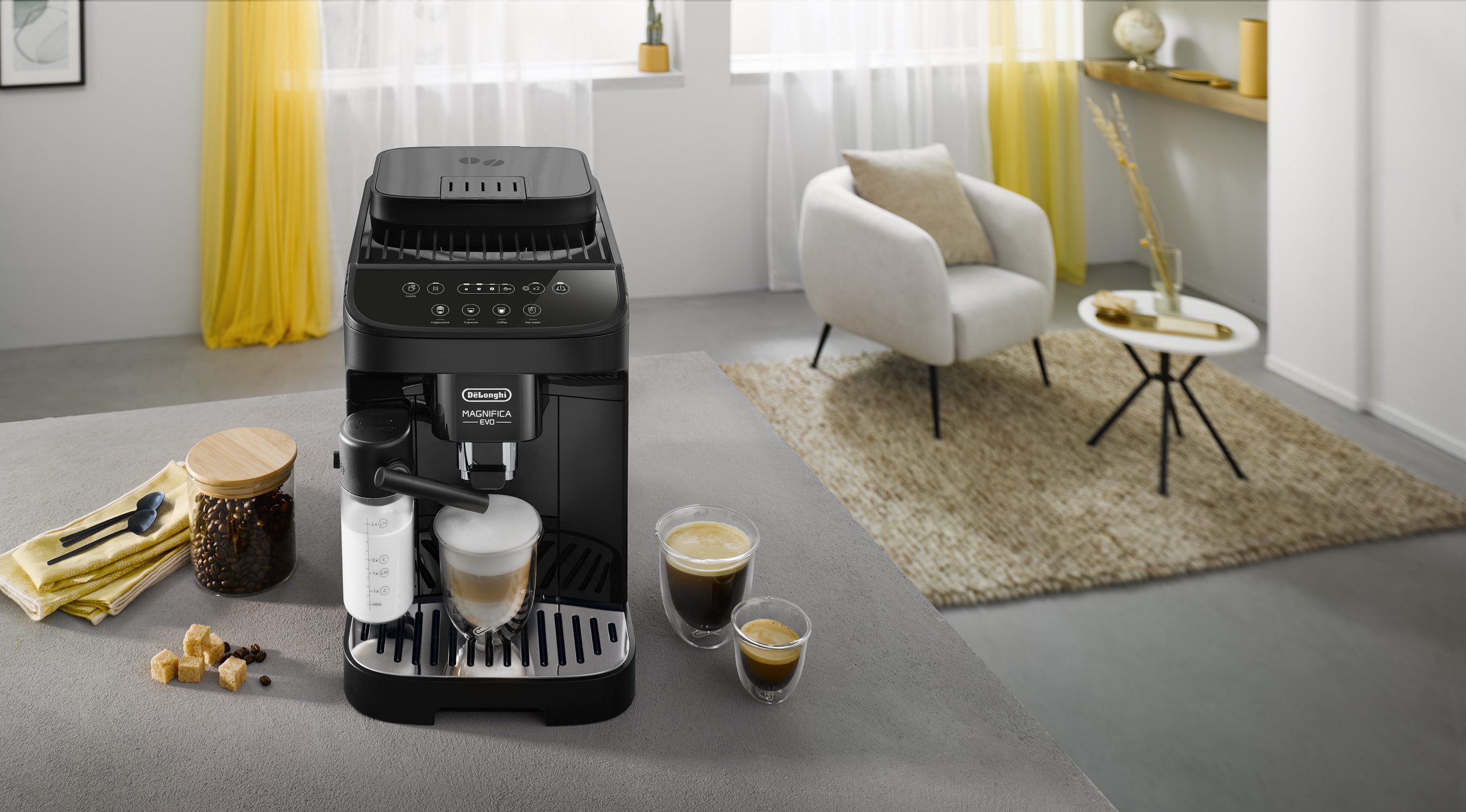 DE-LONGHI Magnifica Evo ECAM293.52.B automata kávéfőző LatteCrema tejrendszerrel, fekete – 3. kép