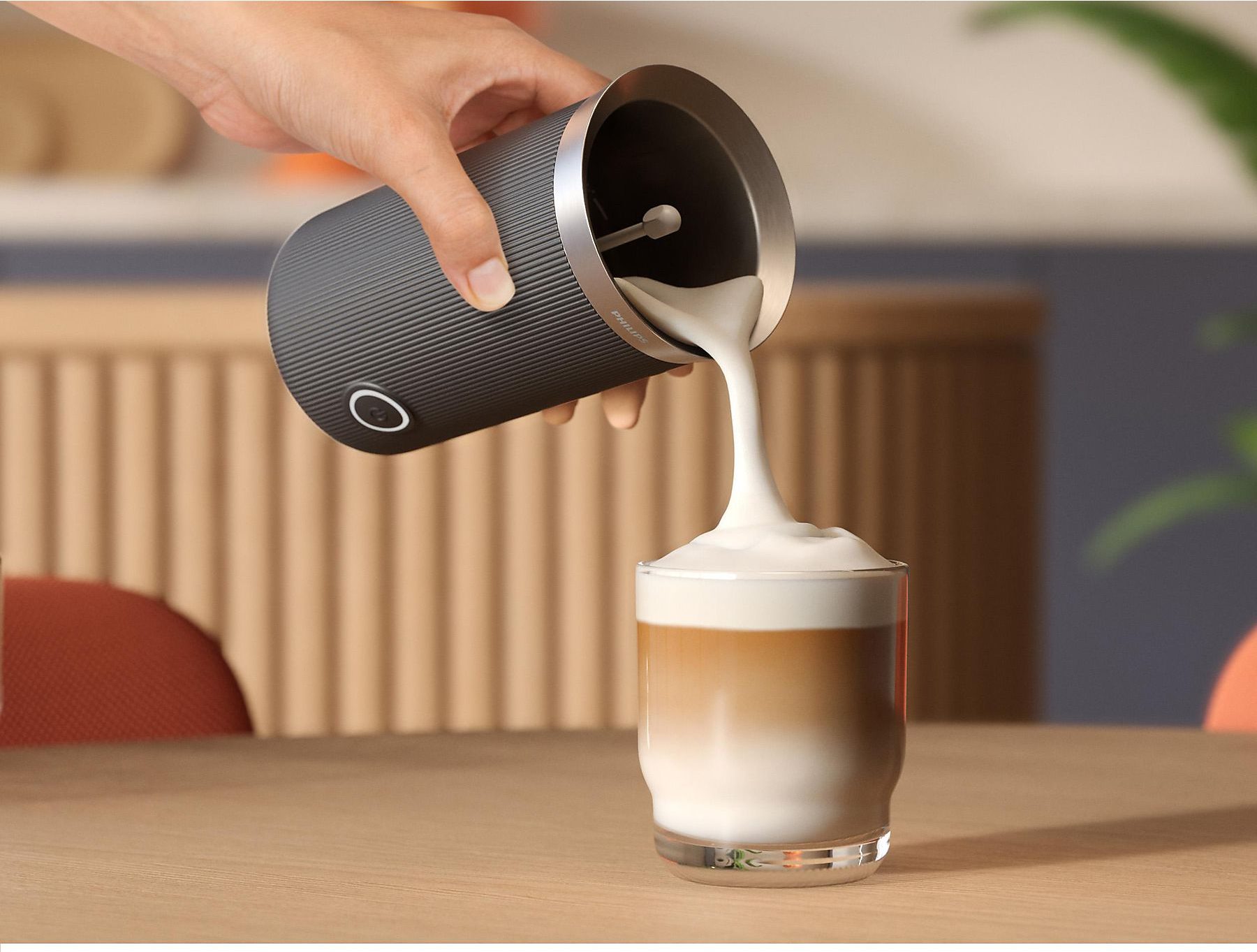 PHILIPS BAR311/60 Baristina fekete tejhabosító, 0,12 l – 3. kép