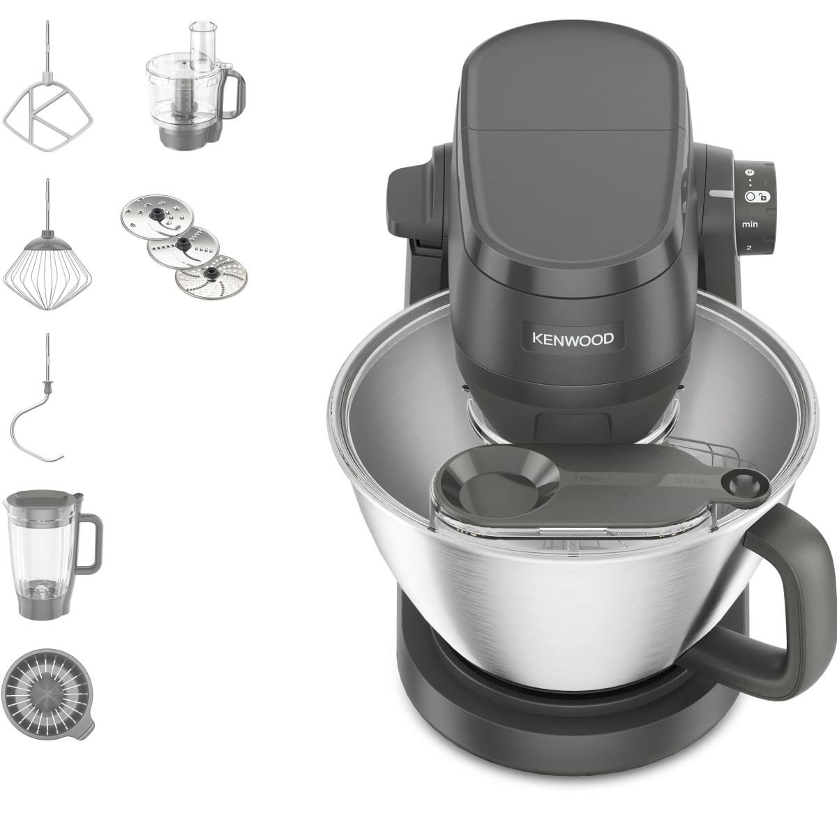 KENWOOD KHC30.050GY 1000 W-os fekete konyhai robotgép 4,3 literes tállal – 2. kép