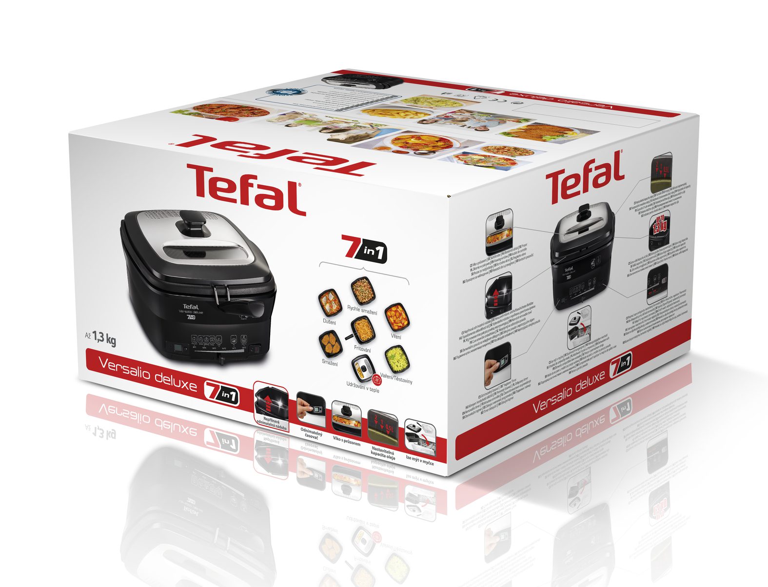 TEFAL FR491870 Versalio 7 az 1-ben multifunkciós olajsütő, fekete – 5. kép