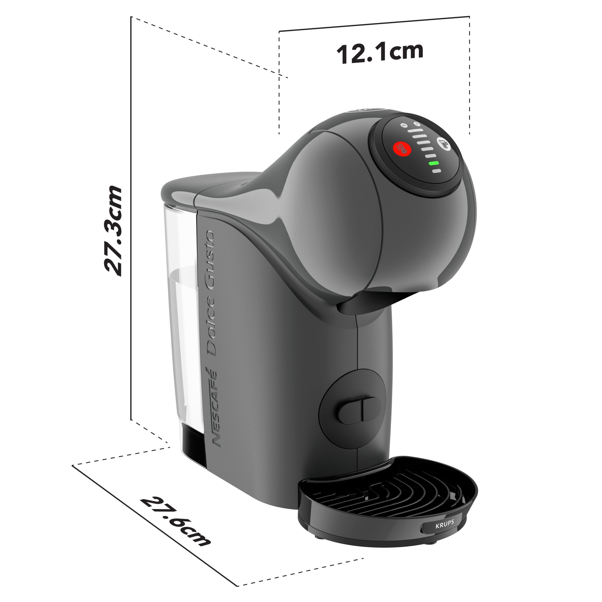 KRUPS KP243B10CE NESCAFÉ Dolce Gusto Genio S antracit kapszulás kávéfőző ajándék kapszulával – 2. kép
