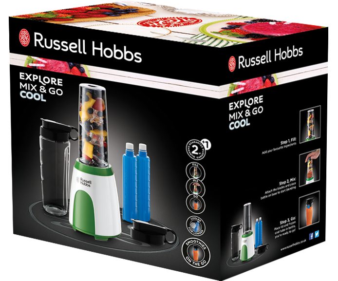 RUSSELL HOBBS 25160-56/RH Explore Mix&Go Cool személyi turmixgép két palackkal – 3. kép