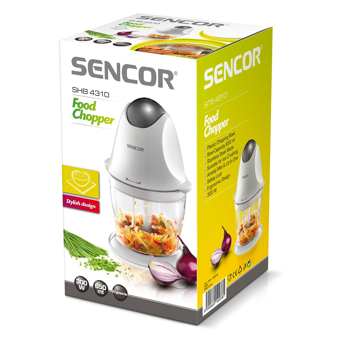 SENCOR SHB 4310 elektromos aprító 650 ml-es edénnyel – 2. kép