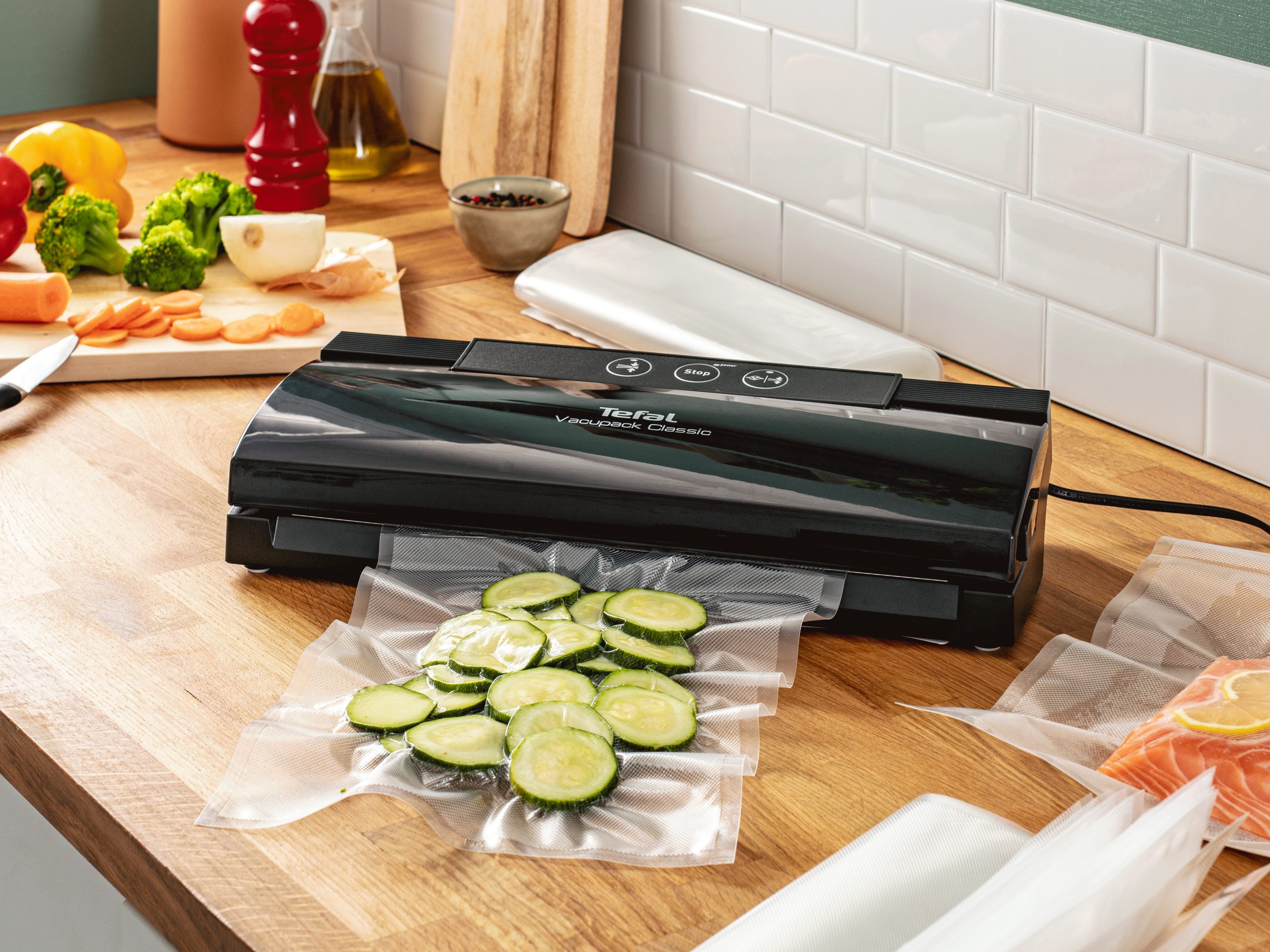 TEFAL VT254070 Vacupack Classic vákuumfóliázó, fekete-szürke – 5. kép