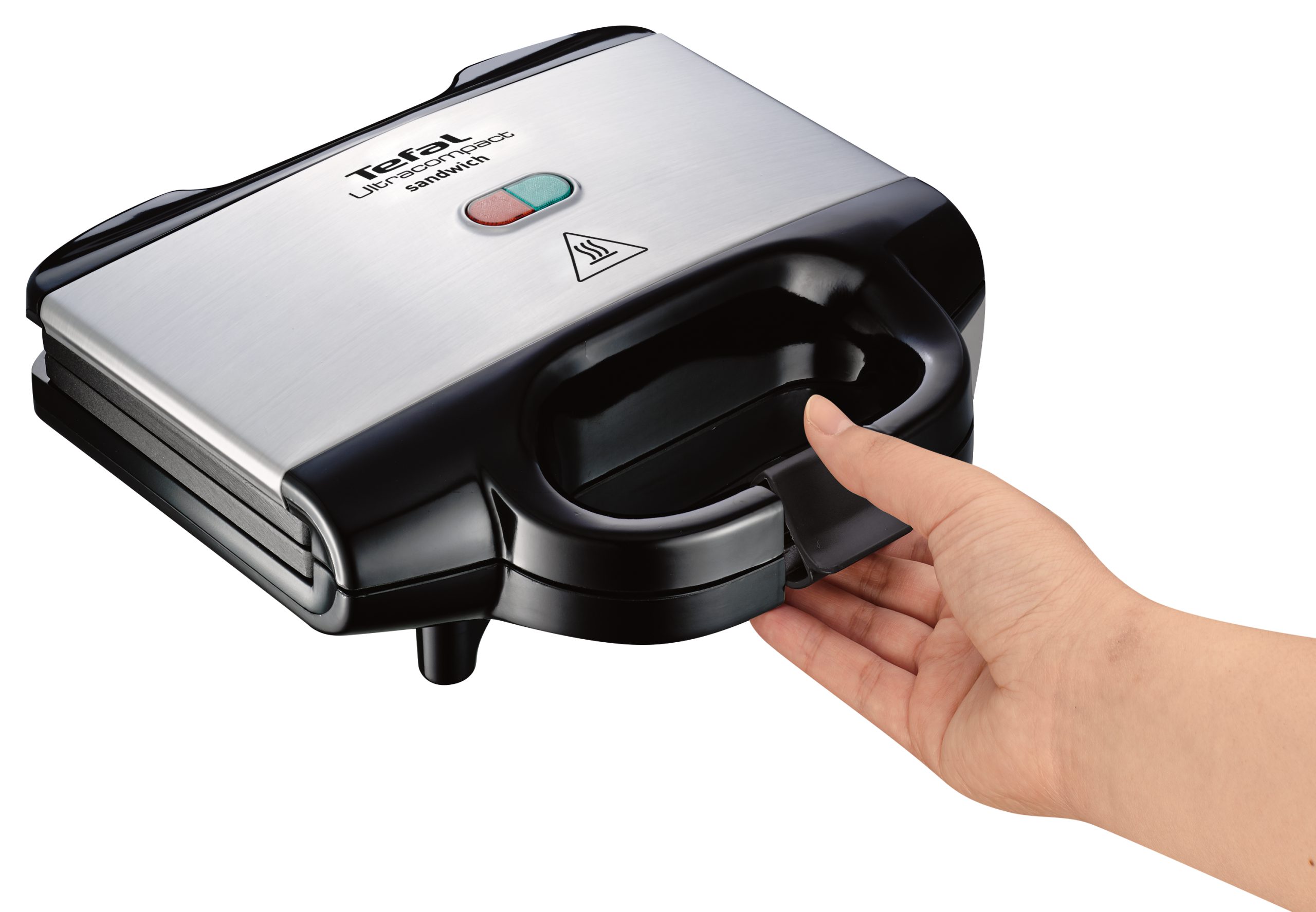TEFAL SM157236 kompakt szendvicssütő, 700 W, ezüst-fekete – 5. kép