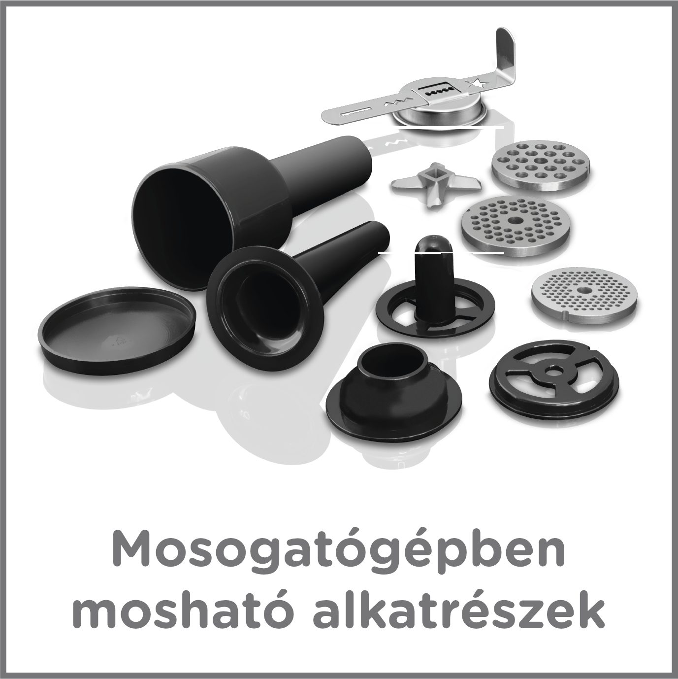 KOENIC KMG 4151 B húsdaráló 2000 W teljesítménnyel, fekete – 6. kép