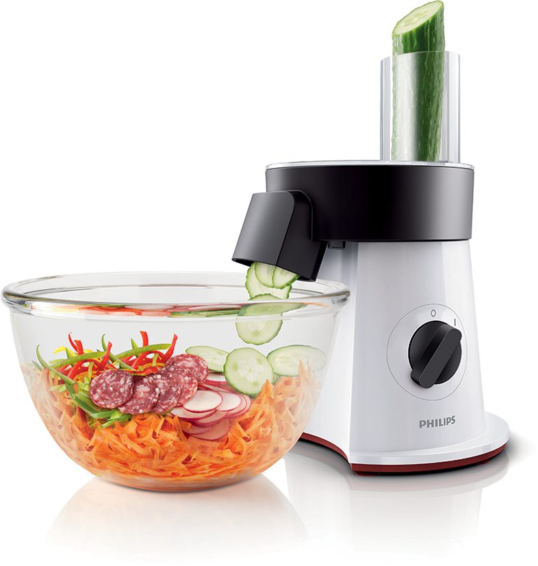 PHILIPS Viva Collection HR1388/80 salátakészítő 6 rozsdamentes acél tárcsával – 5. kép