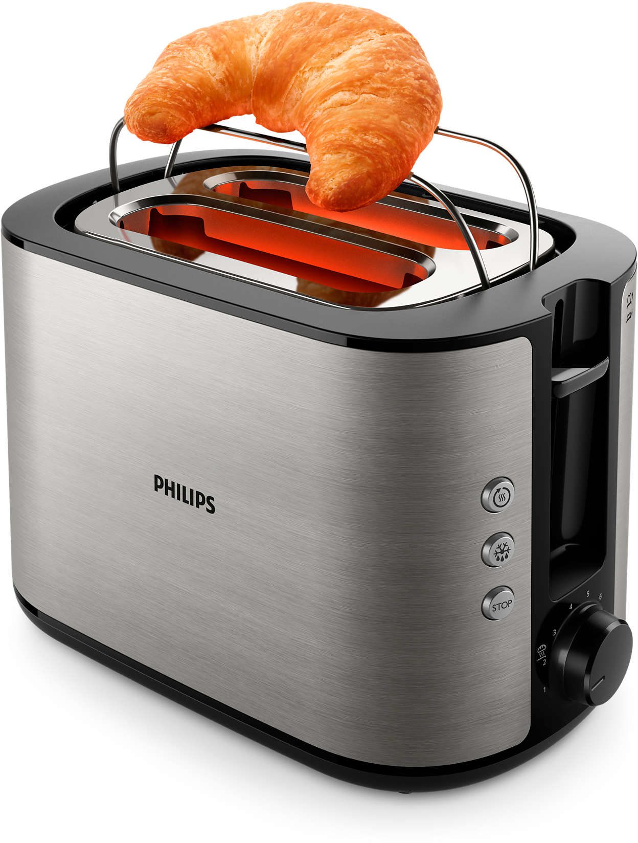 PHILIPS HD2650/90 Viva Collection ezüst kenyérpirító 8 pirítási fokozattal – 4. kép