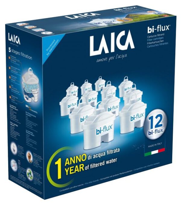 LAICA F12MES0 univerzális bi-flux vízszűrőbetét, 12 db