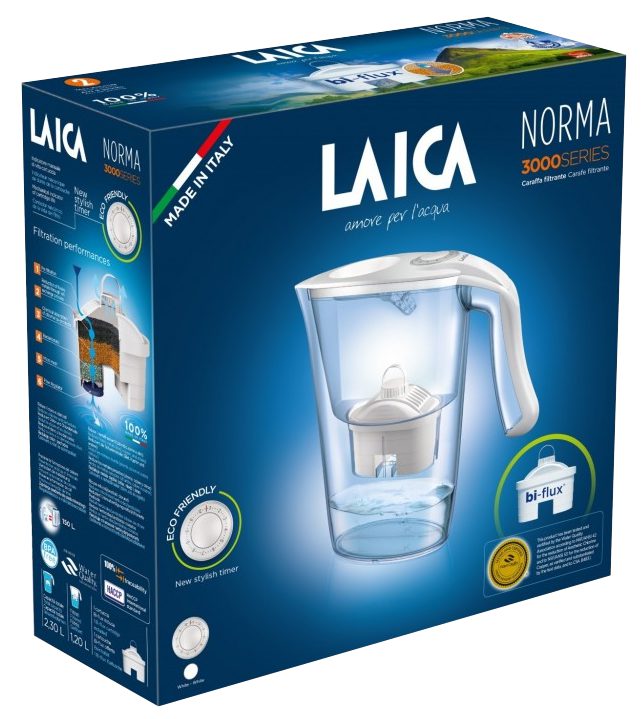 LAICA J35DA Carmen fehér vízszűrő kancsó Quick Fill rendszerrel, 2,3 l – 4. kép