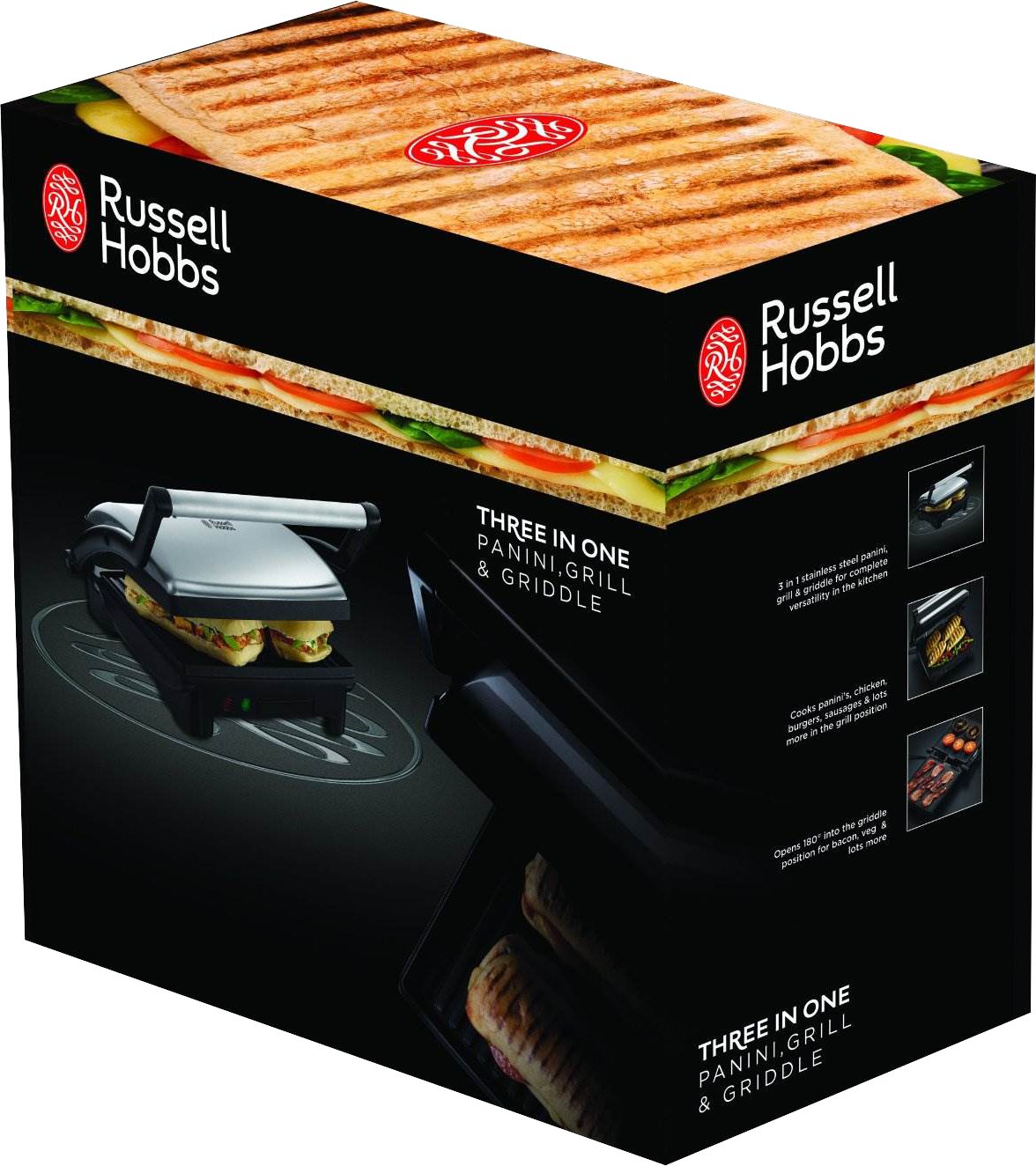 RUSSELL HOBBS 17888-56/RH 3 az 1-ben paninisütő és nyitható grill – 2. kép