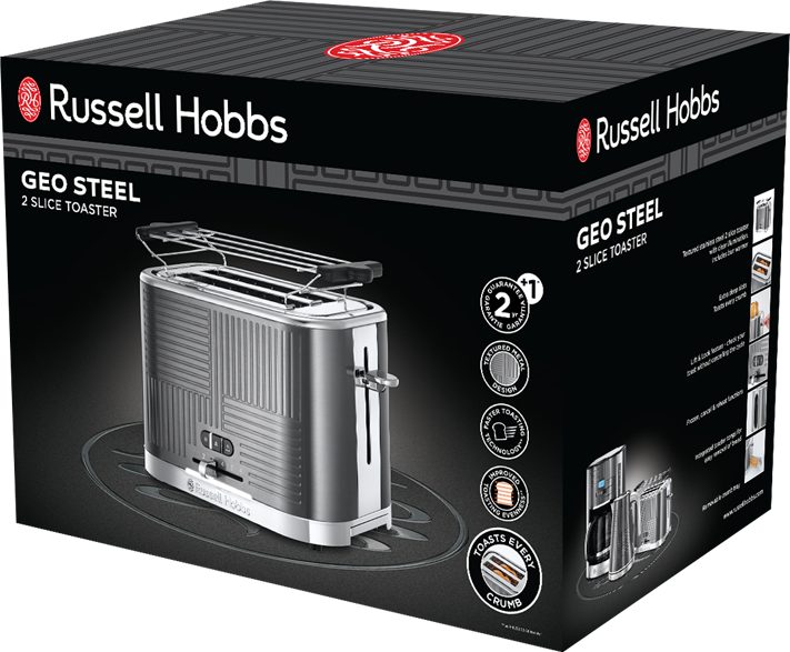 RUSSELL HOBBS 25250-56 Geo Steel kétszeletes kenyérpirító – 6. kép