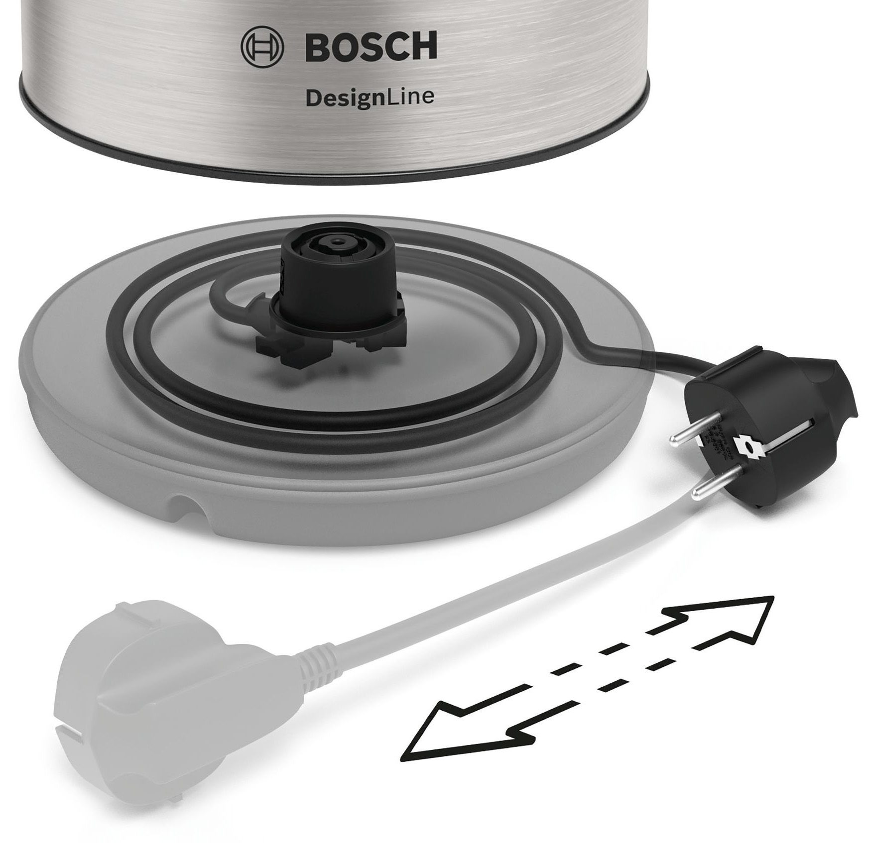 BOSCH TWK3P420 nemesacél vízforraló 1,7 literes kapacitással – 6. kép