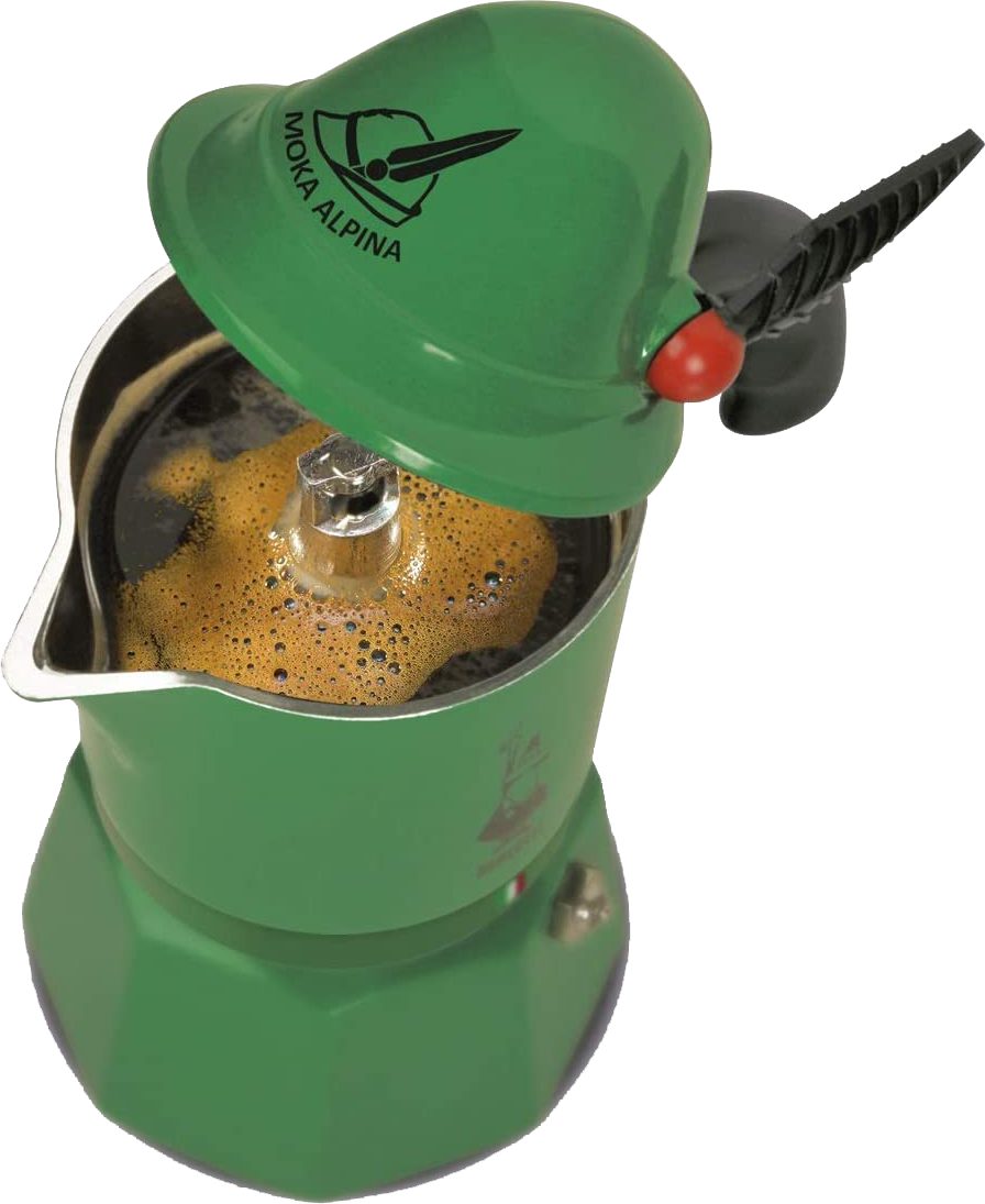 BIALETTI Break Alpina kotyogós kávéfőző, 3 adag, zöld – 2. kép