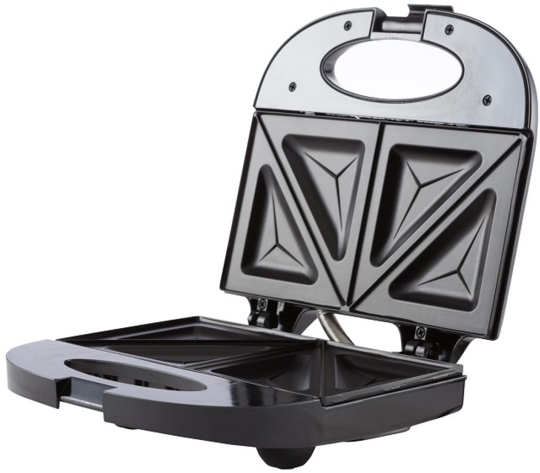 ADLER AD3015 kétszeletes melegszendvics-sütő, 750 W, fekete-inox – 4. kép