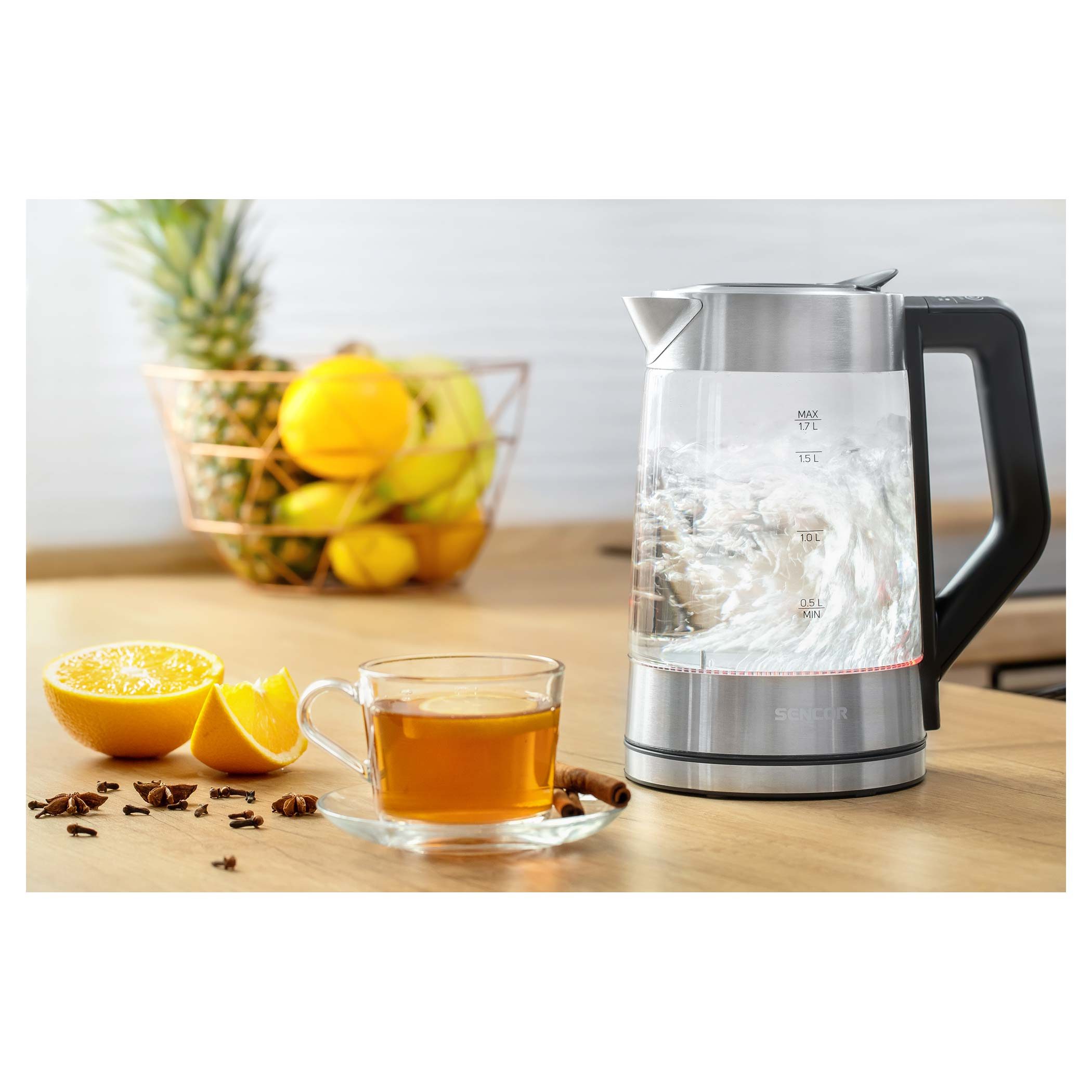 SENCOR SWK 1795SS üveg vízforraló hőfokszabályozással, 1,7 l – 6. kép