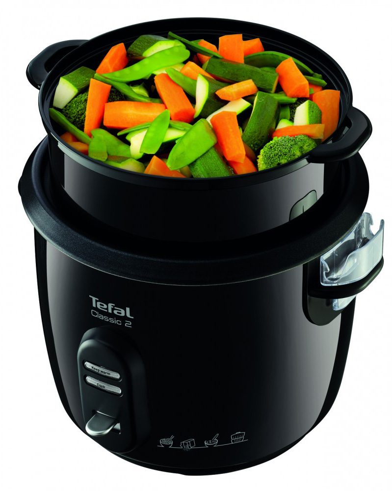 TEFAL RK103811 Classic 5 l-es fekete rizsfőző párolókosárral – 2. kép