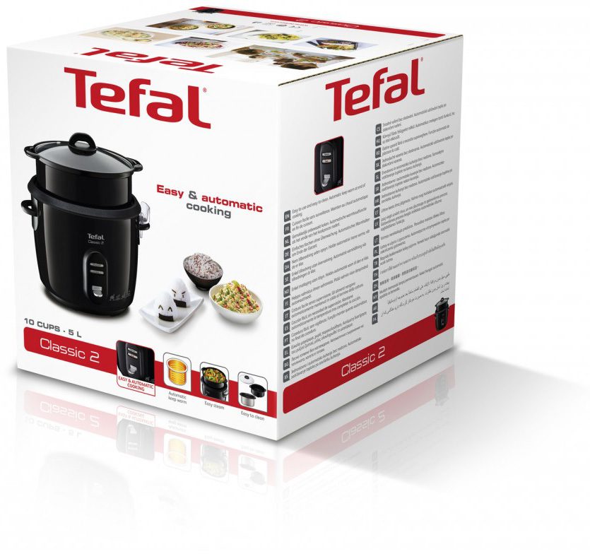 TEFAL RK103811 Classic 5 l-es fekete rizsfőző párolókosárral – 3. kép
