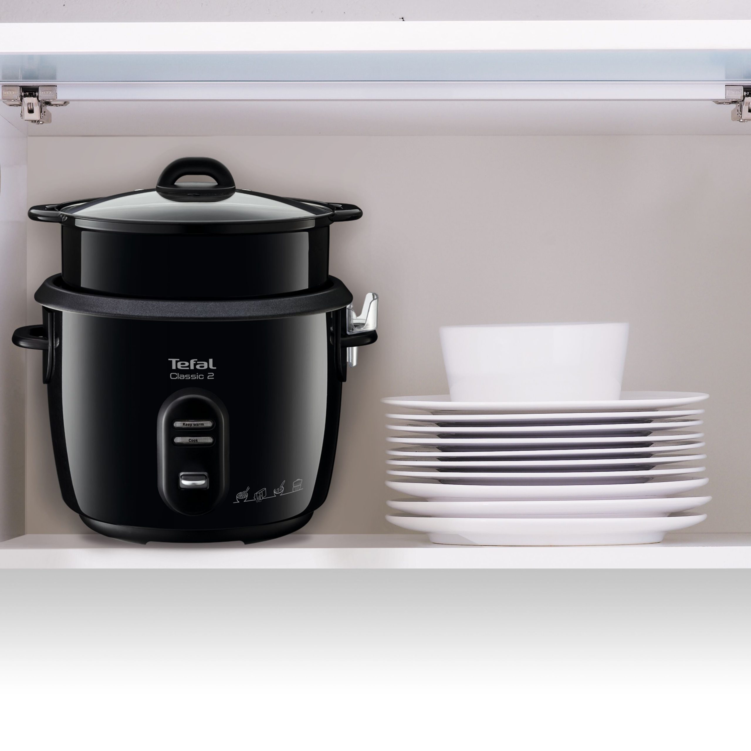 TEFAL RK103811 Classic 5 l-es fekete rizsfőző párolókosárral – 4. kép