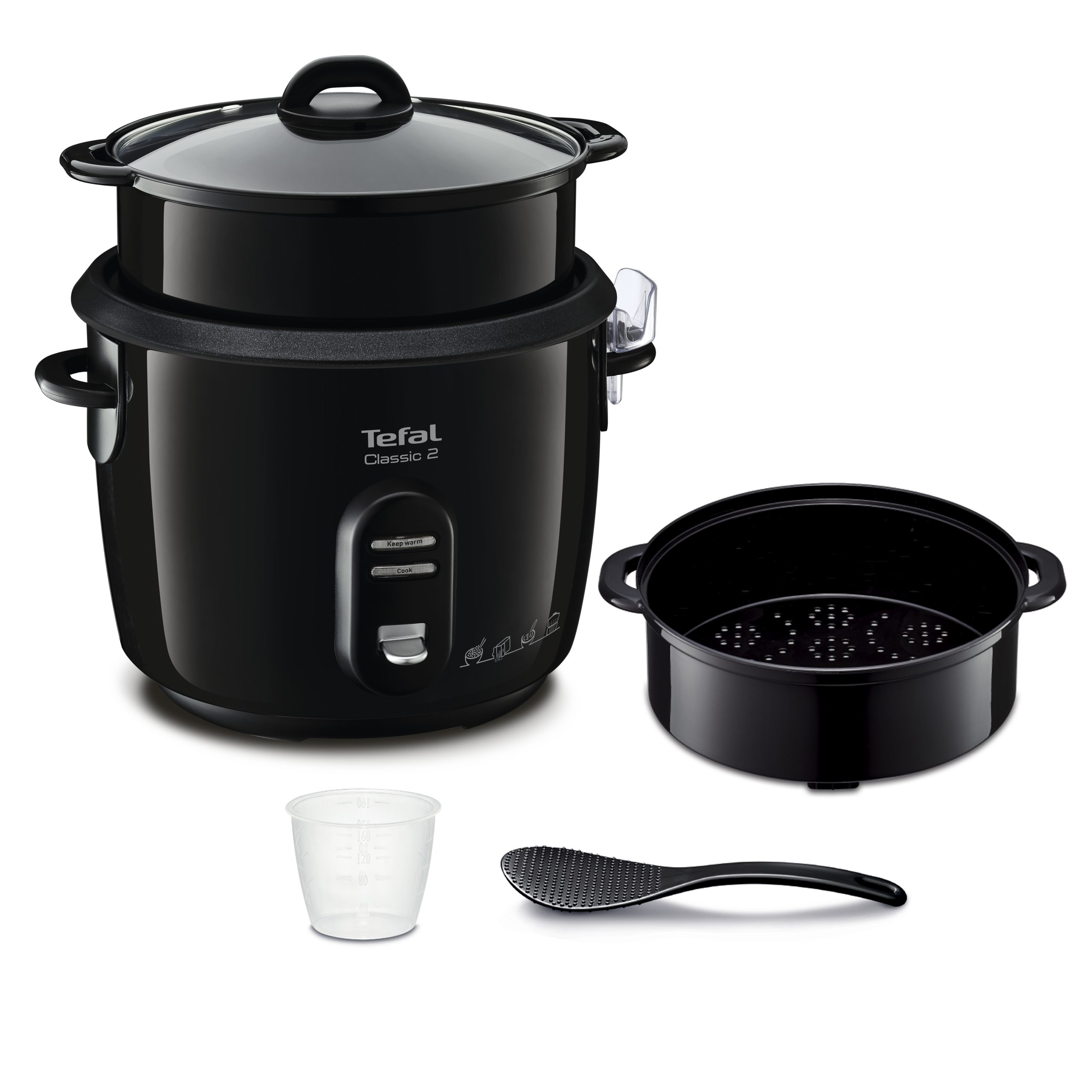TEFAL RK103811 Classic 5 l-es fekete rizsfőző párolókosárral – 6. kép