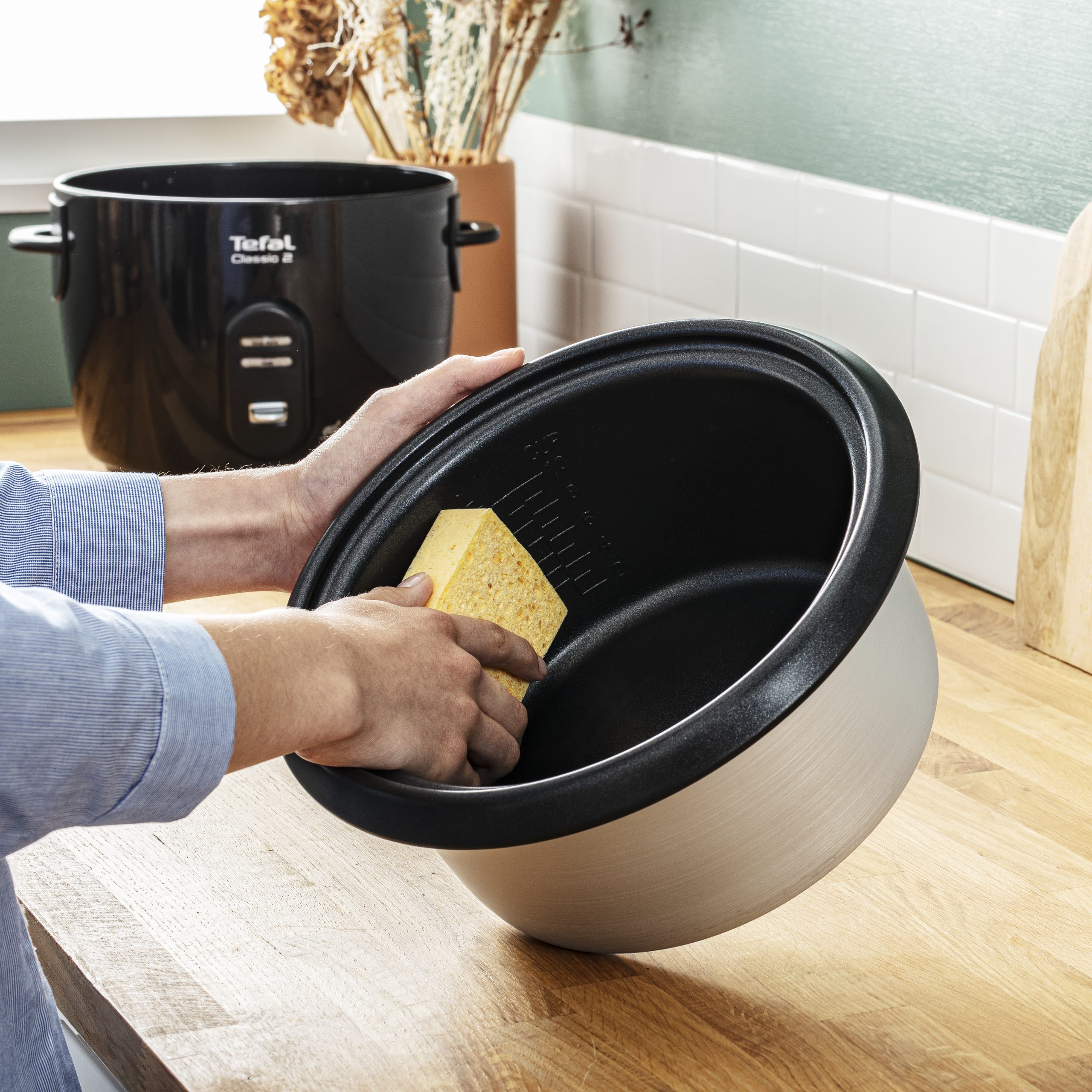 TEFAL RK103811 Classic 5 l-es fekete rizsfőző párolókosárral – 8. kép