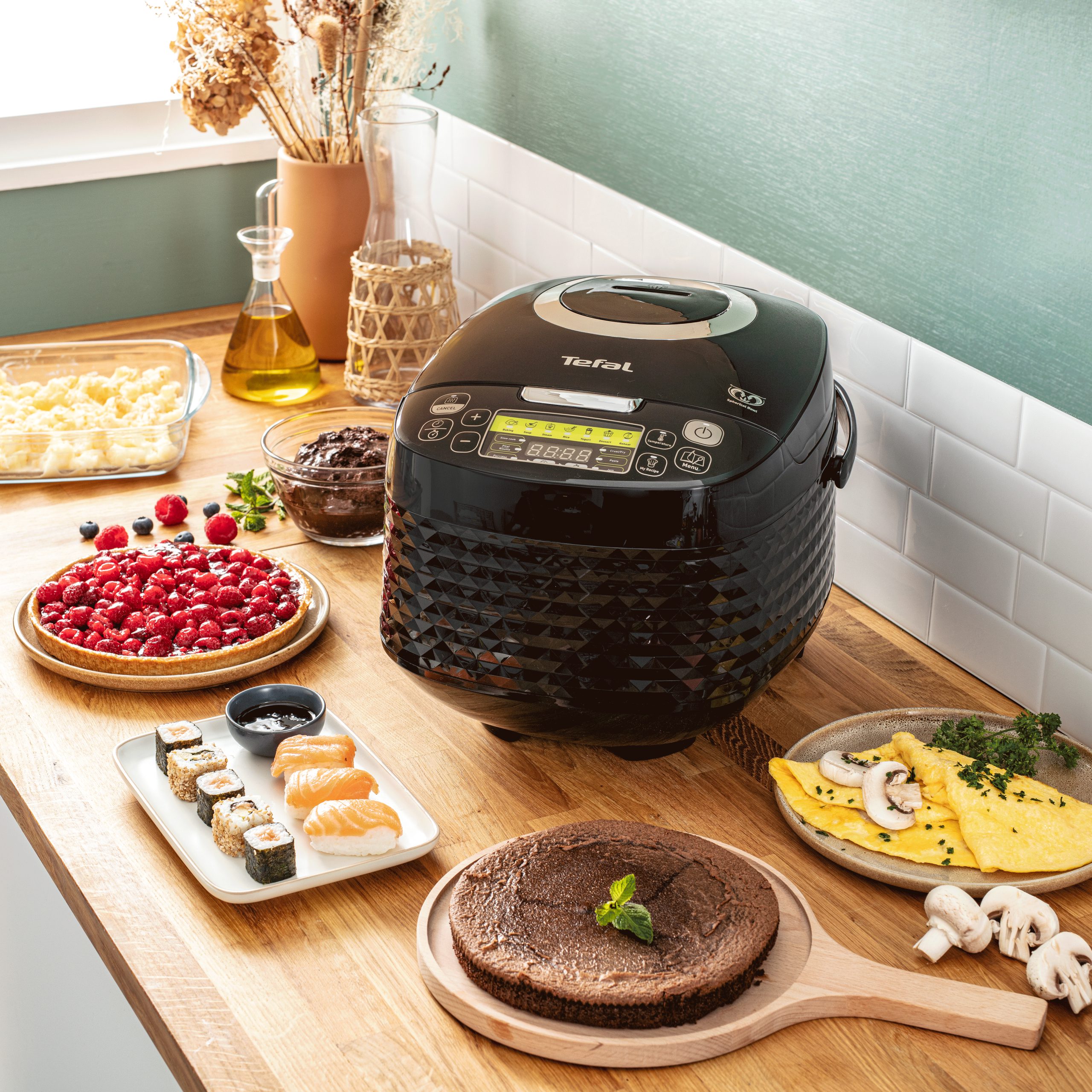 TEFAL RK745800 SpheriCook fekete többfunkciós főzőkészülék 16 programmal – 3. kép