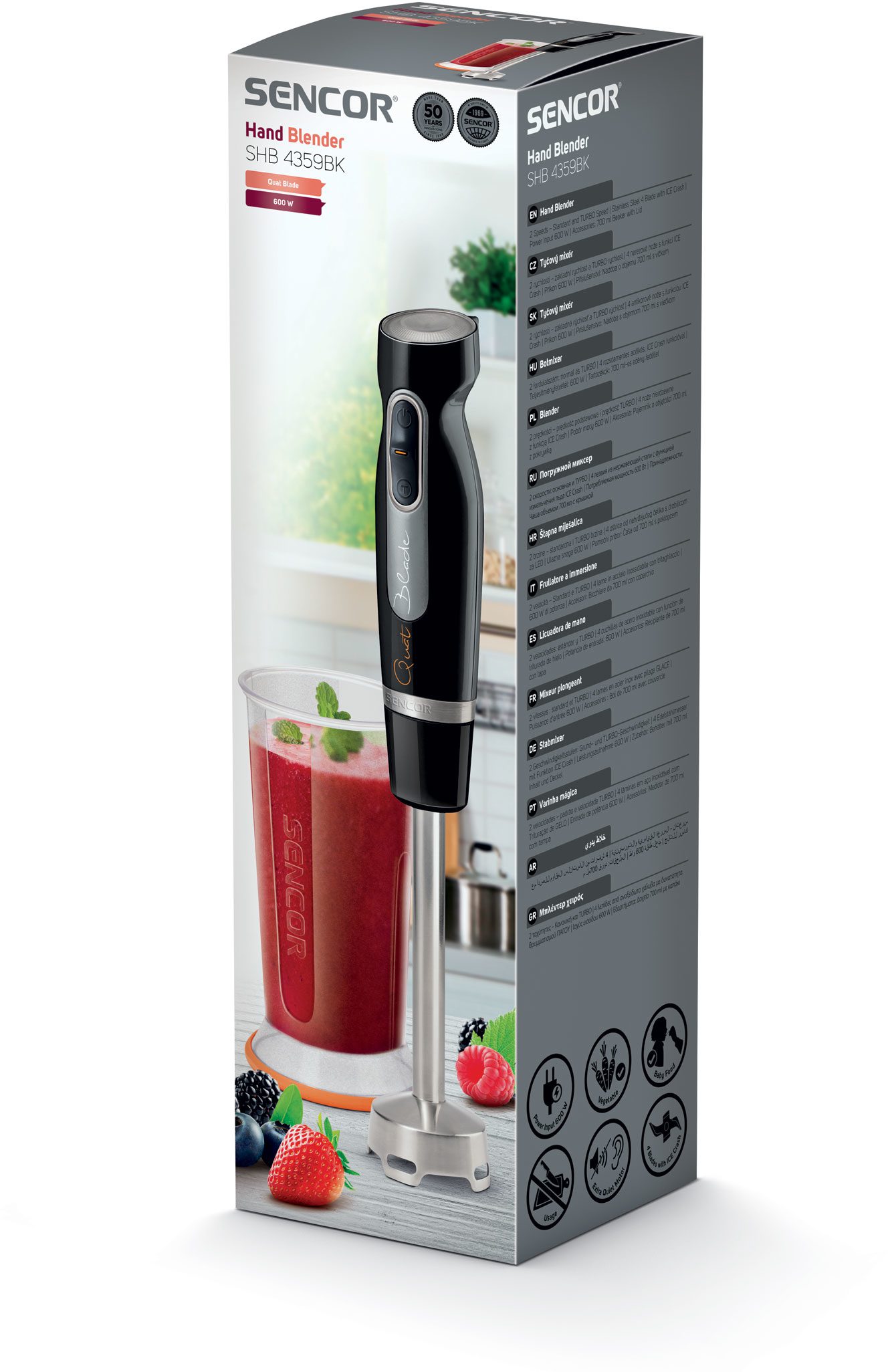 SENCOR SHB 4359BK-EUE3 fekete botmixer aprítóval és habverővel – 13. kép