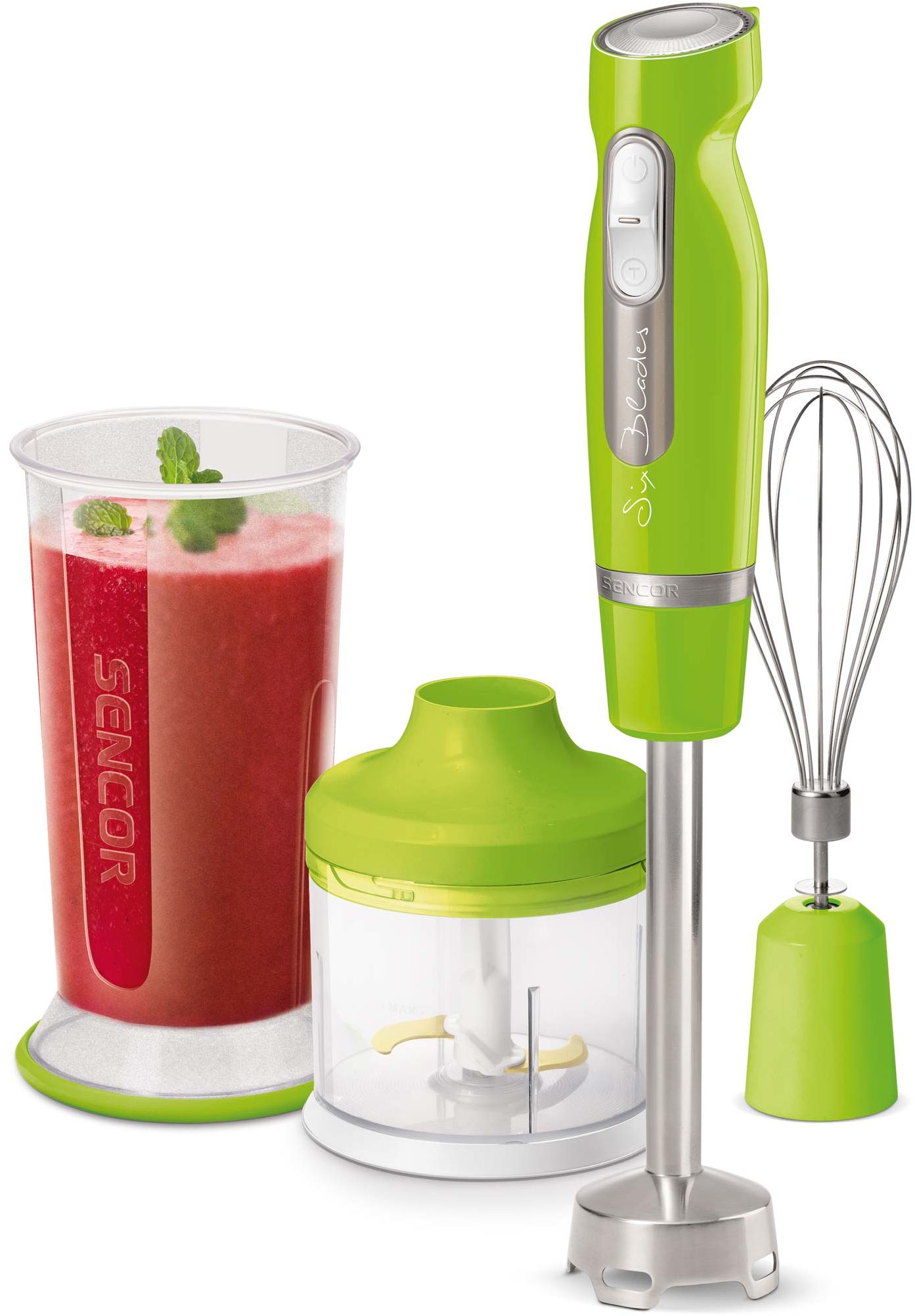 SENCOR SHB 4461GR-EUE3 botmixer szett aprítóval és habverővel – 2. kép