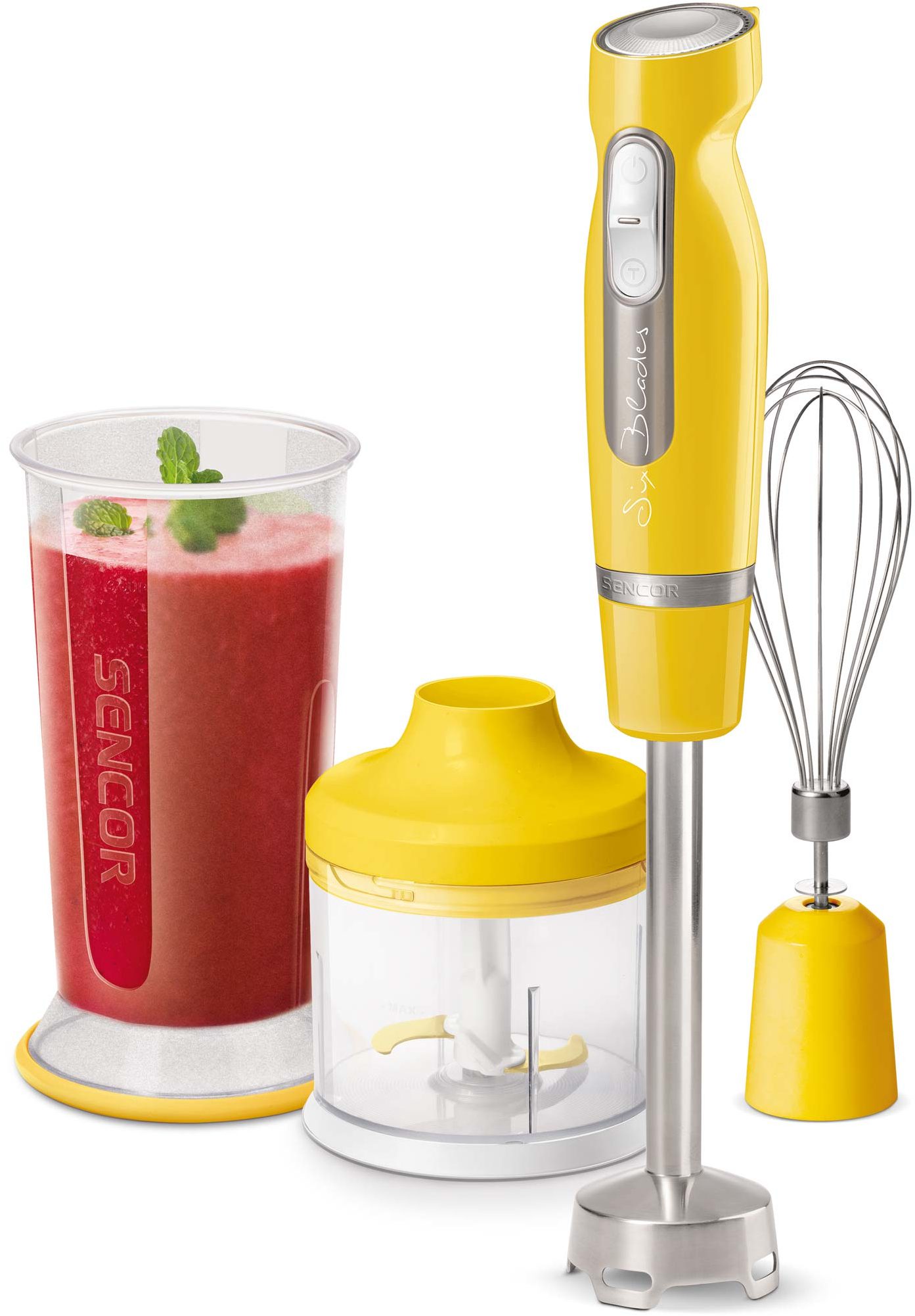 SENCOR SHB 4466YL-EUE3 botmixer szett aprítóval és habverővel – 2. kép
