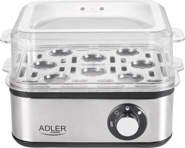 ADLER AD4486 inox tojásfőző 8 tojáshoz, 800 W