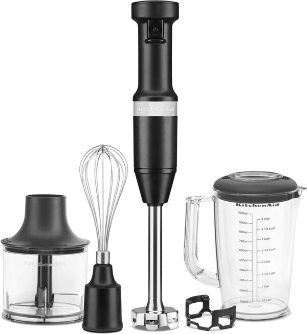 KITCHENAID 5KHBV83EBM vezetékes botmixer tartozékokkal, matt fekete