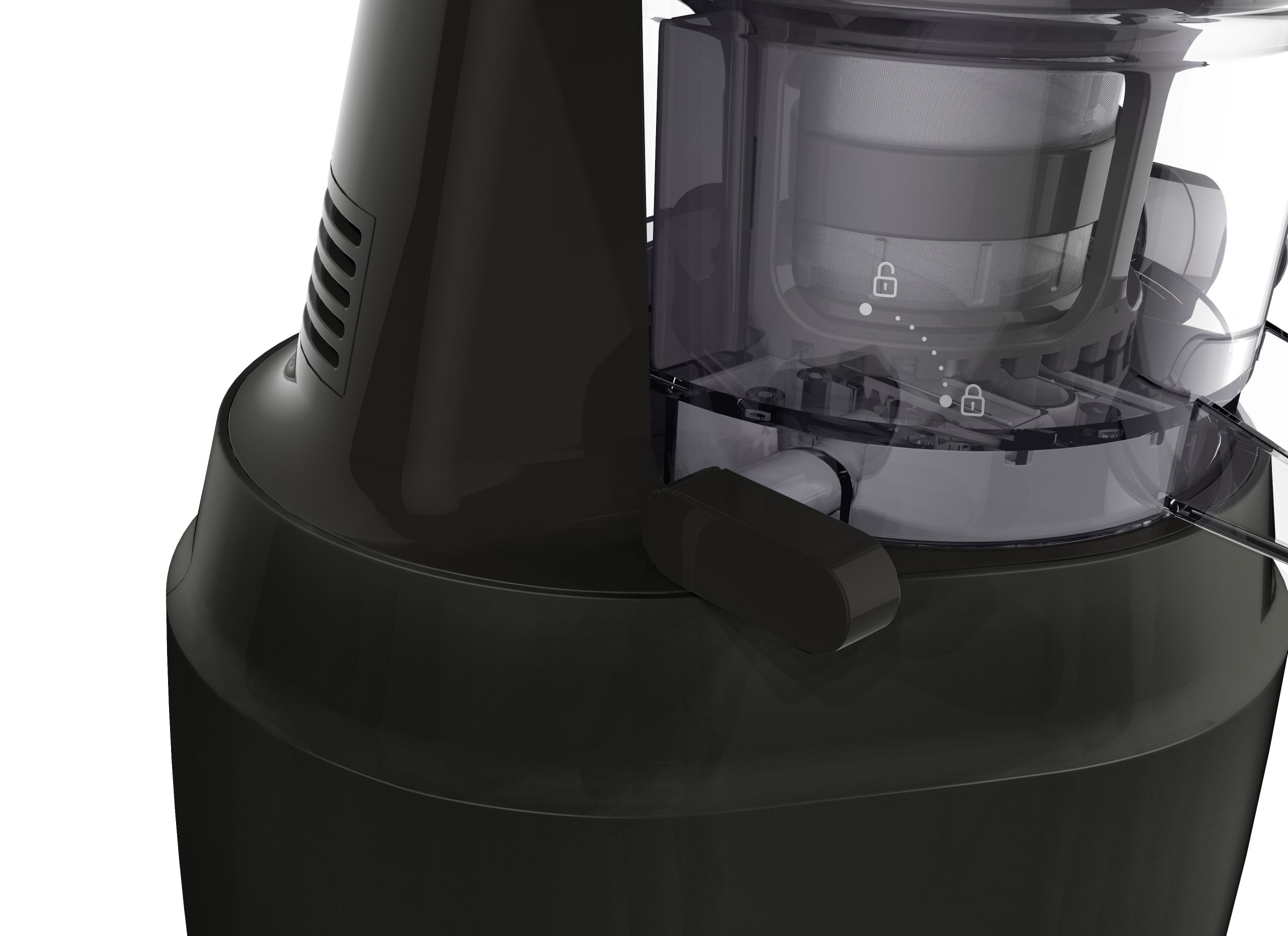TEFAL ZC150838 Juiceo gyümölcsprés cseppzáróval, piros-fekete – 3. kép