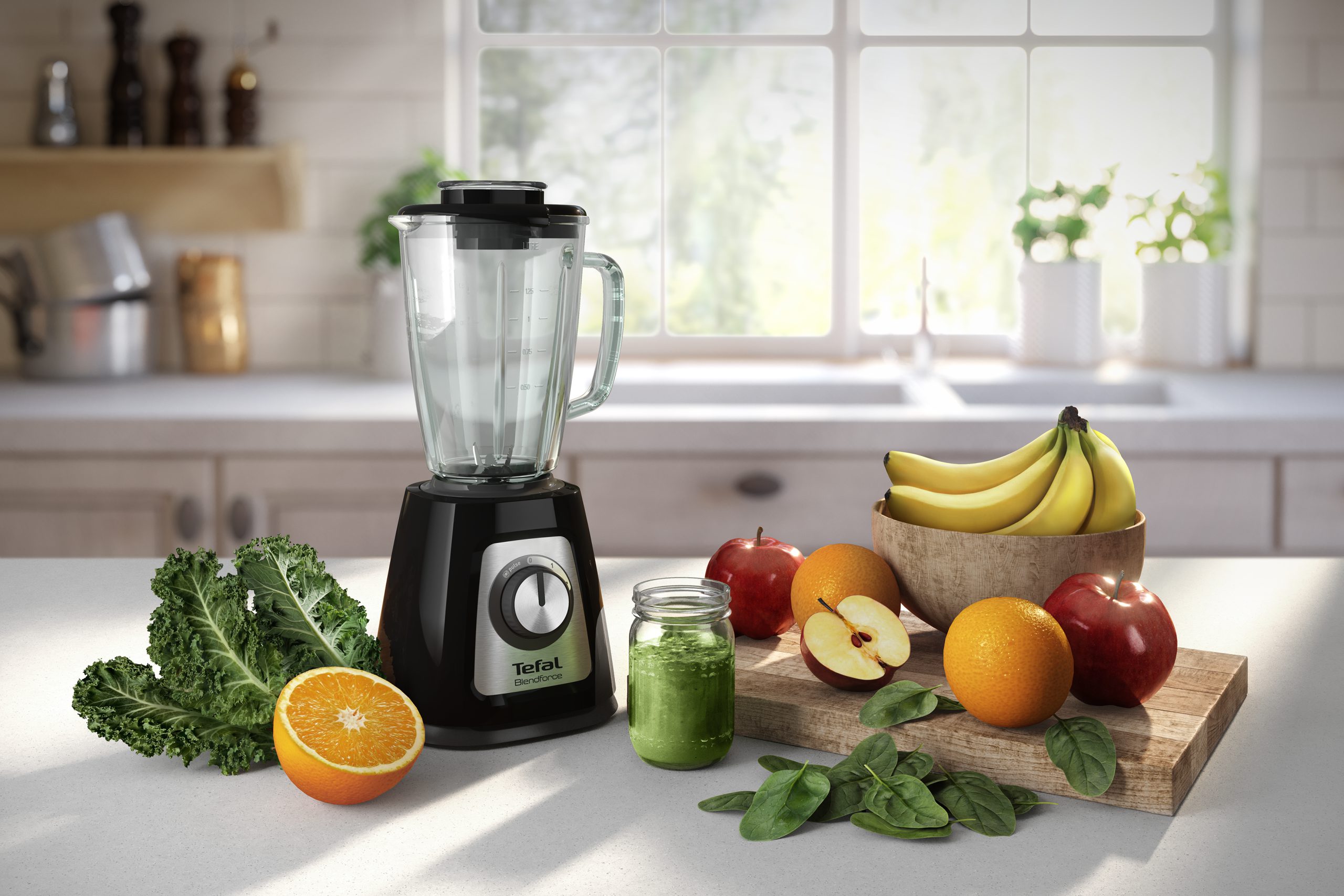 TEFAL BL4388 Blendforce 2 fekete turmixgép aprító- és darálófeltéttel – 2. kép