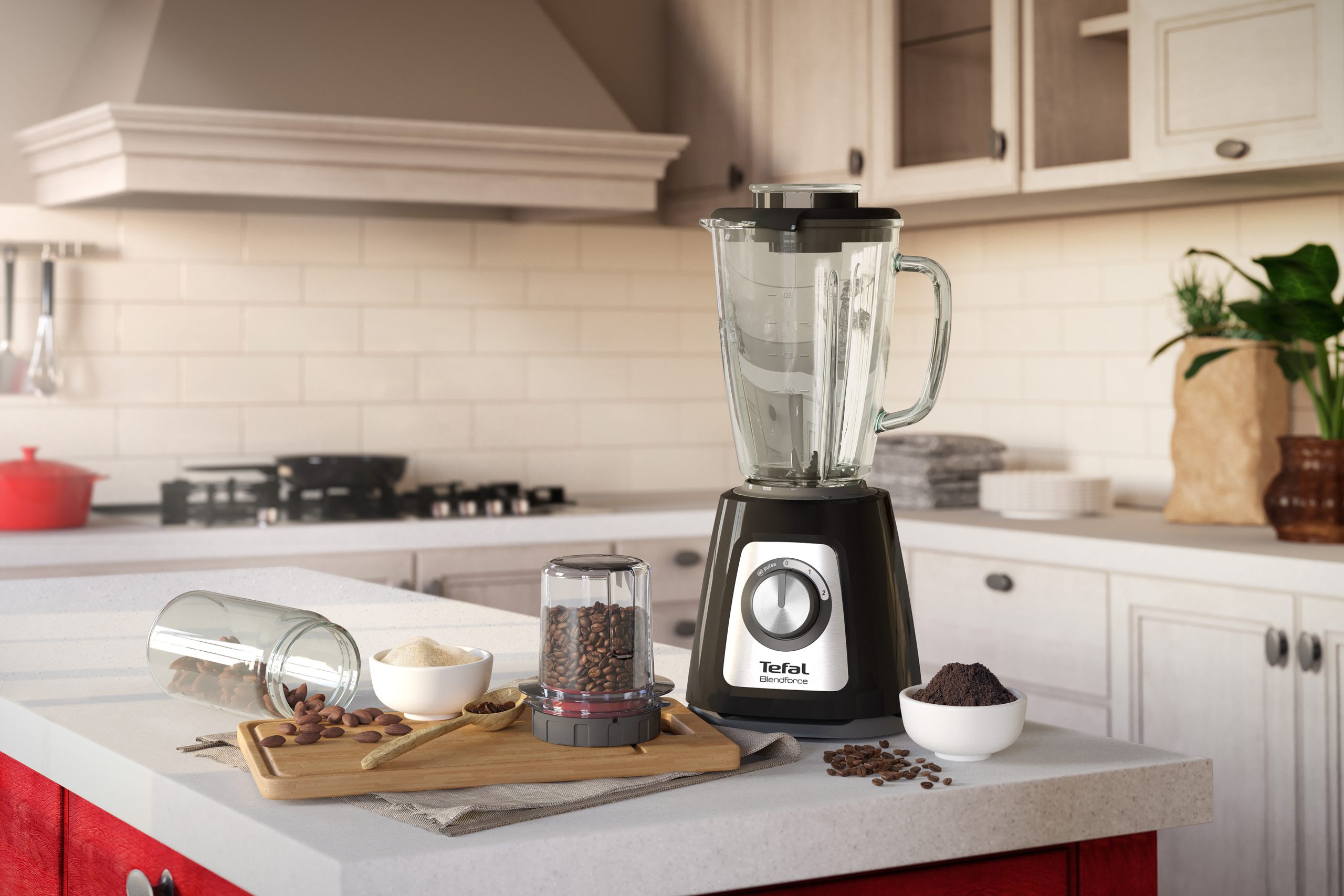 TEFAL BL4388 Blendforce 2 fekete turmixgép aprító- és darálófeltéttel – 8. kép