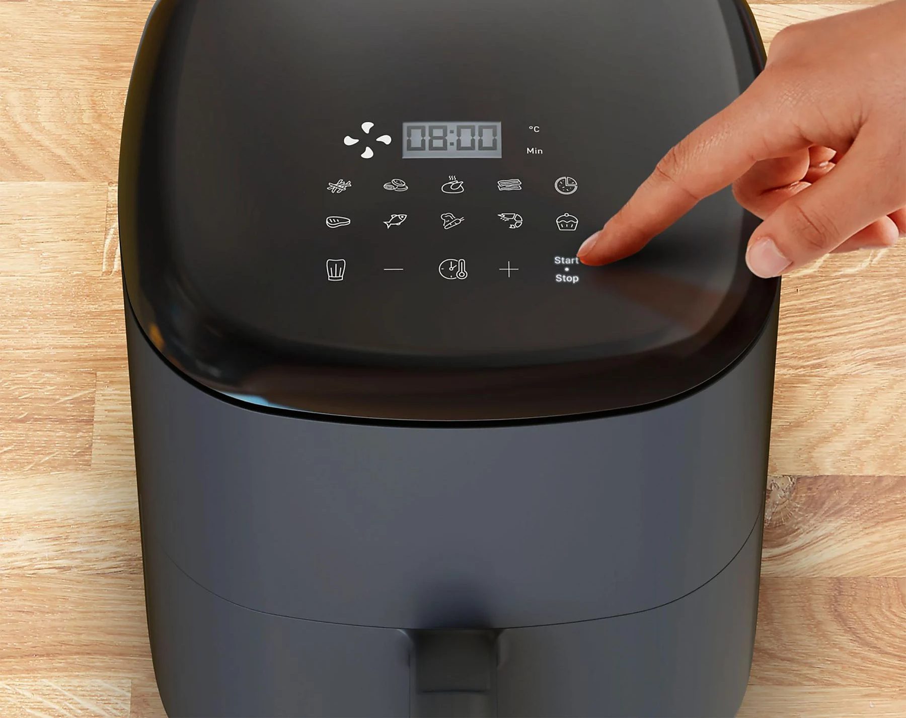 TEFAL EY245B10 Easy Fry Max 5 literes forrólevegős fritőz, fekete – 6. kép