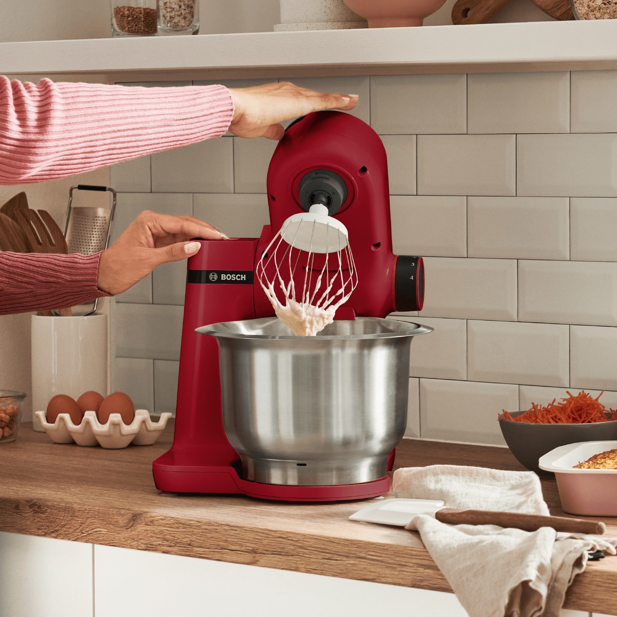BOSCH MUMS2ER01 Serie 2 konyhai robotgép, 700 W, piros – 4. kép