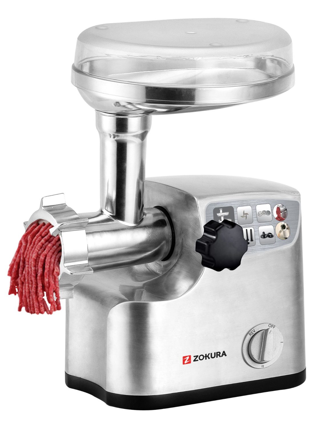 ZOKURA Z1242 elektromos húsdaráló, 2000 W, inox – 3. kép