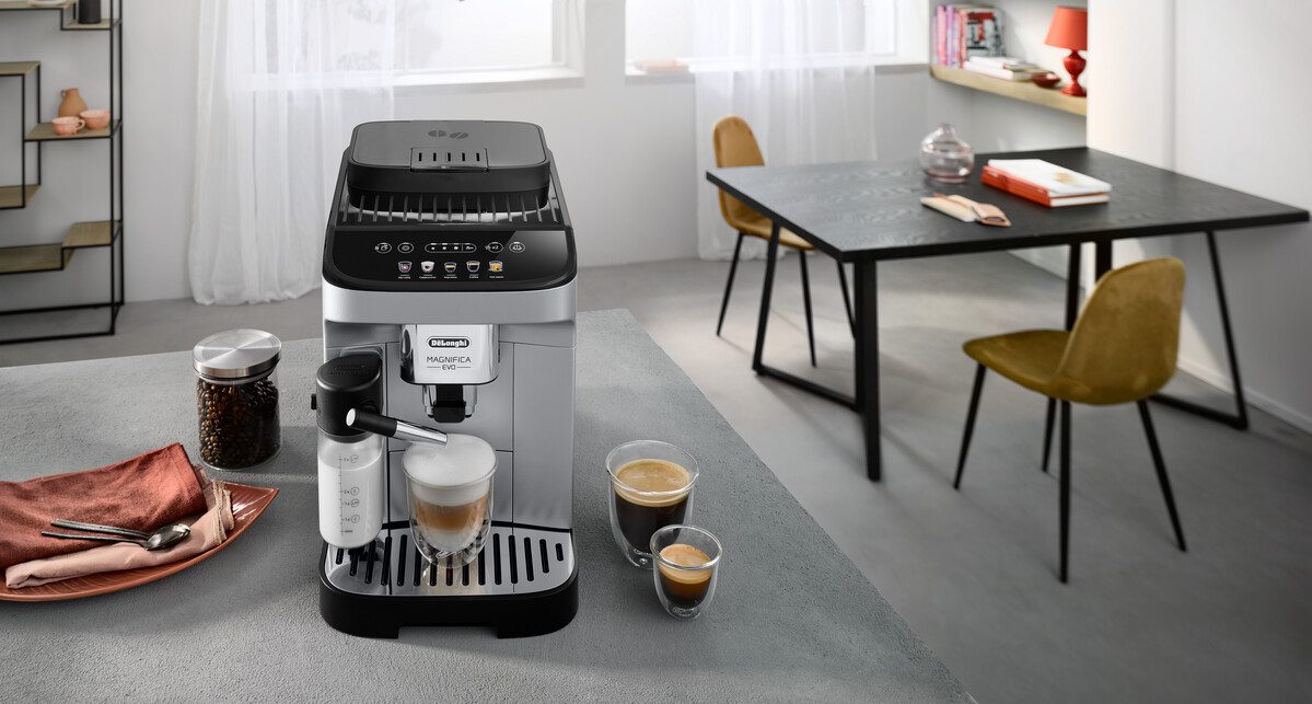 DE-LONGHI ECAM290.61.SB Magnifica Evo automata kávéfőző tejtartállyal, fekete-ezüst – 8. kép