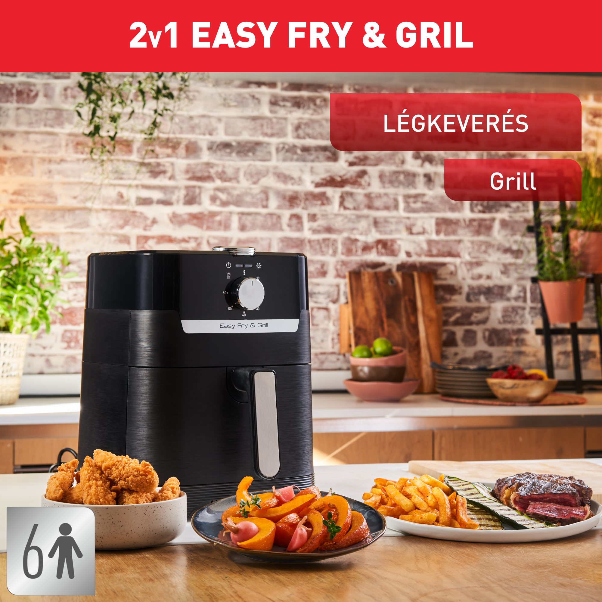 TEFAL EY505D15 Easy Fry & Grill digitális forrólevegős sütő grillfunkcióval – 8. kép