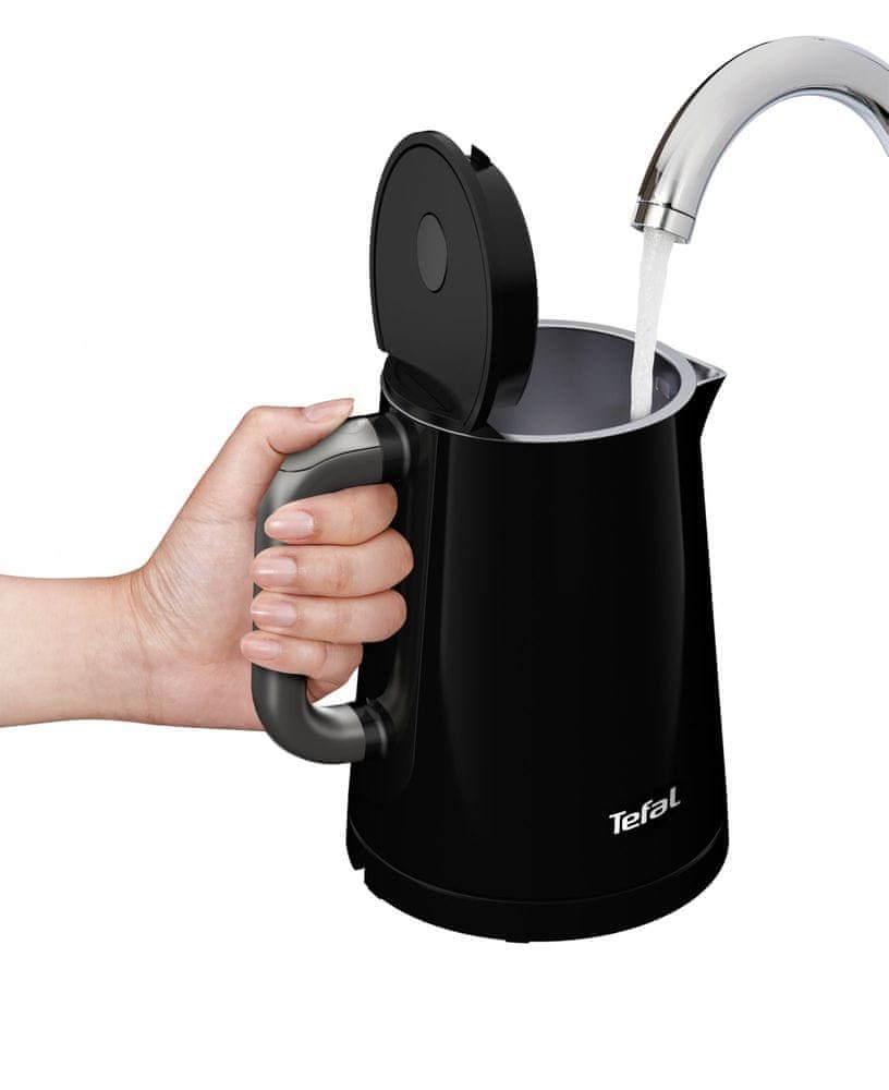 TEFAL KO854830 Smart&Light fekete vízforraló digitális kijelzővel, 1 l – 3. kép