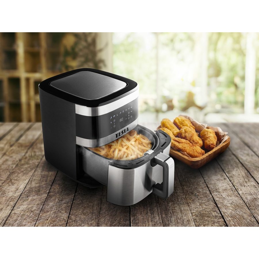 TESLA AirCook Q60 multifunkciós digitális forrólevegős sütő, 6 l, 1500 W – 10. kép