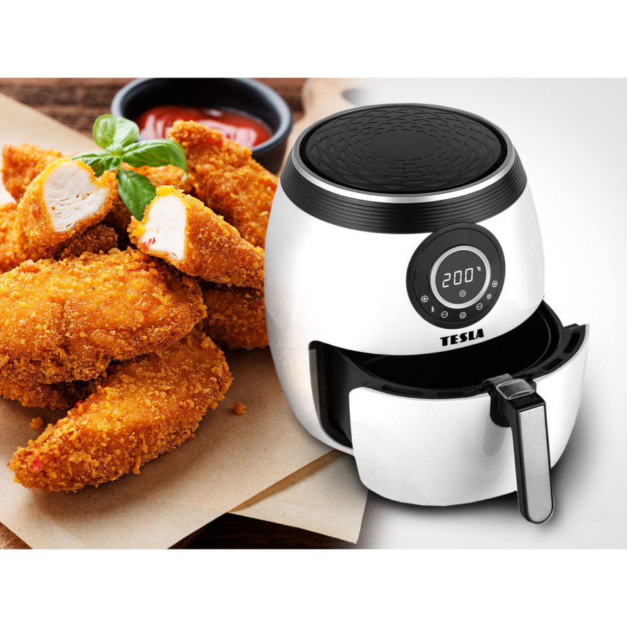 TESLA AirCook Q50 XL multifunkciós digitális forrólevegős sütő, fehér – 7. kép
