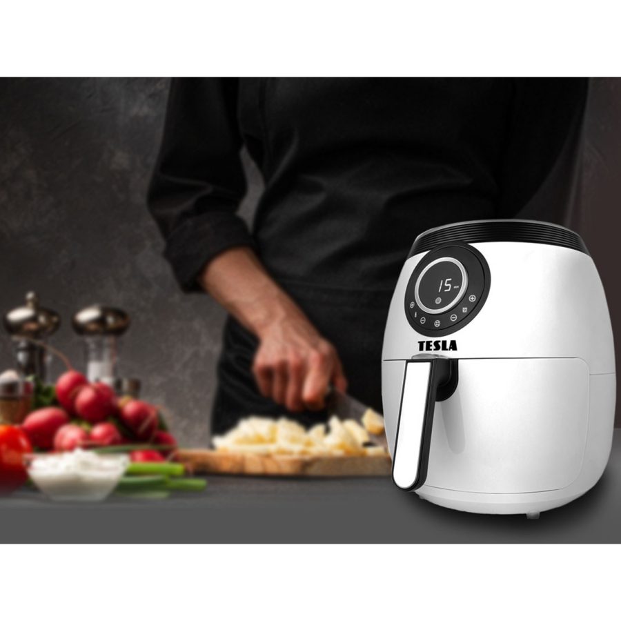 TESLA AirCook Q50 XL multifunkciós digitális forrólevegős sütő, fehér – 9. kép