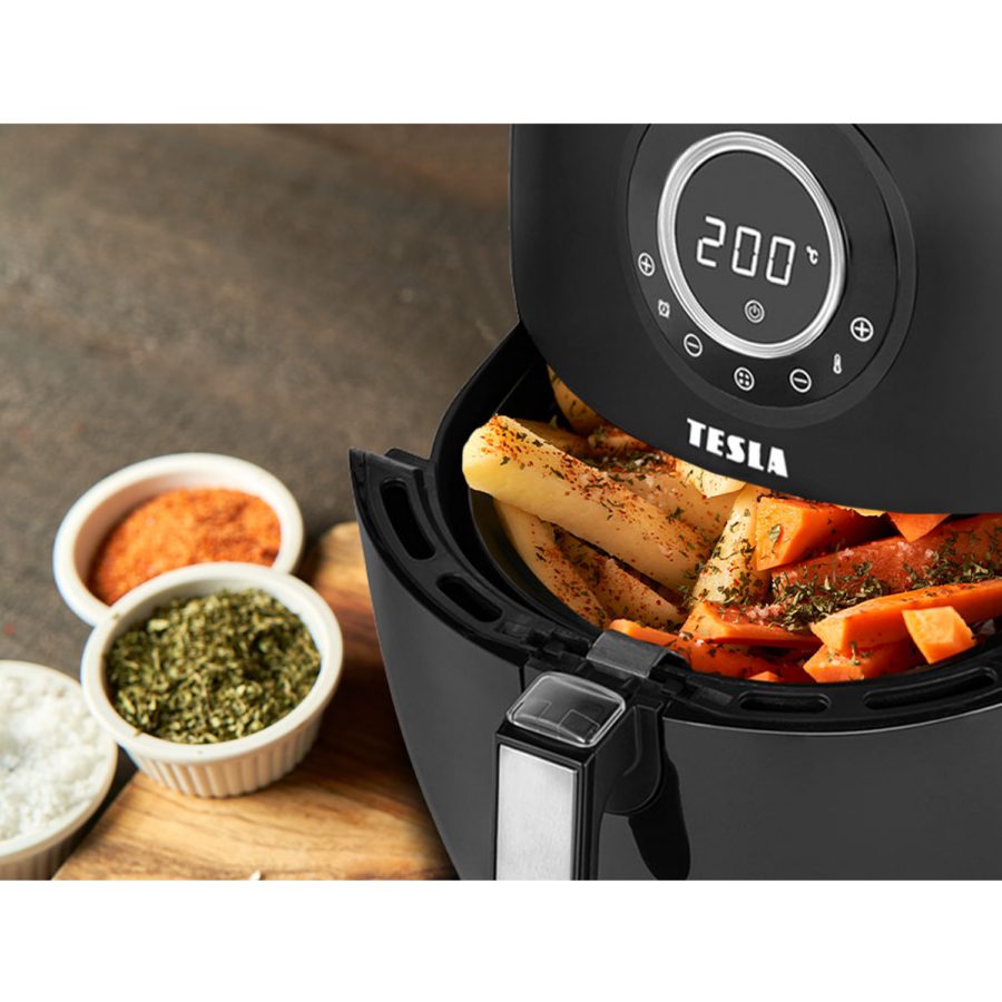 TESLA AirCook Q50 XL multifunkciós digitális forrólevegős sütő, fekete – 7. kép