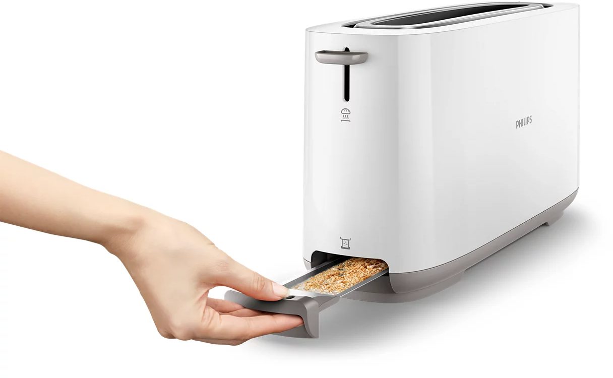 PHILIPS Daily Collection HD2590/00 kenyérpirító, 1030 W, hosszú nyílással – 4. kép